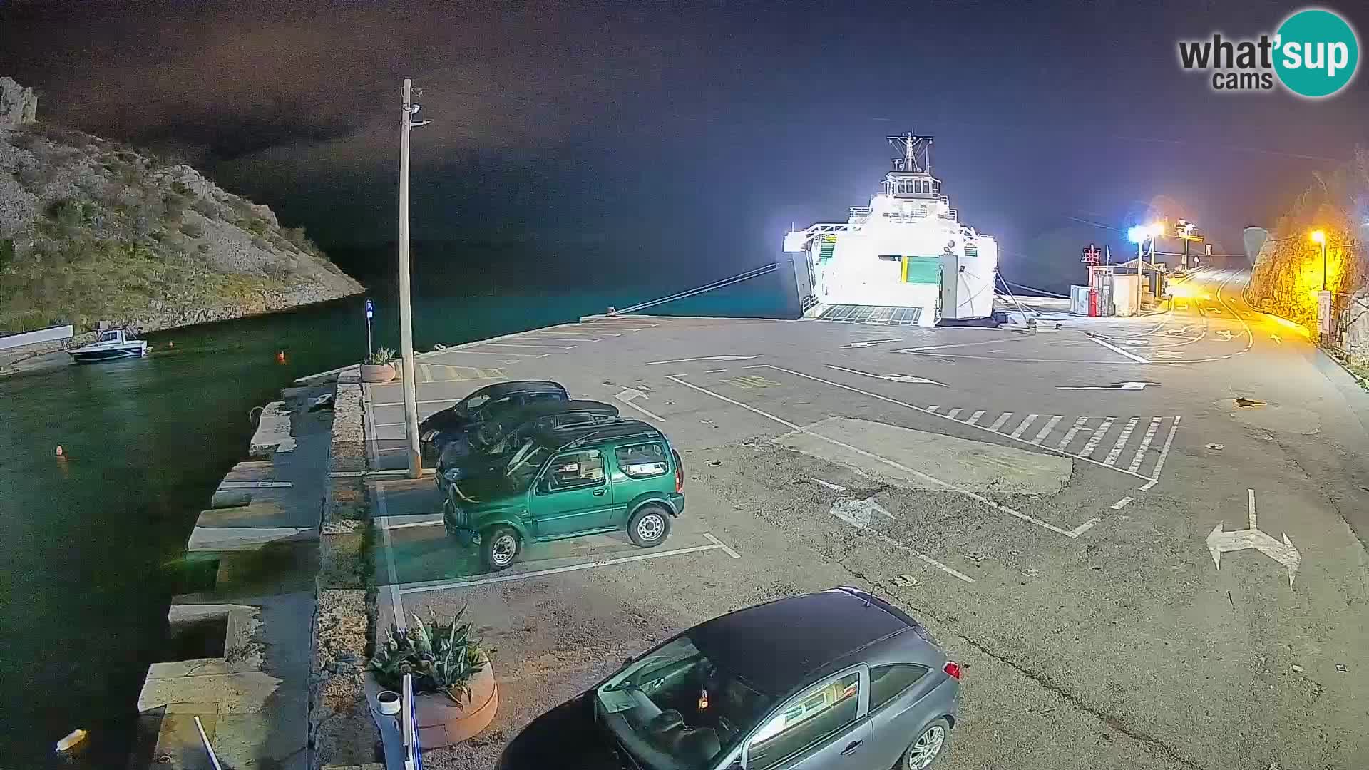 Webcam Fährhafen Prizna – zur Insel Pag