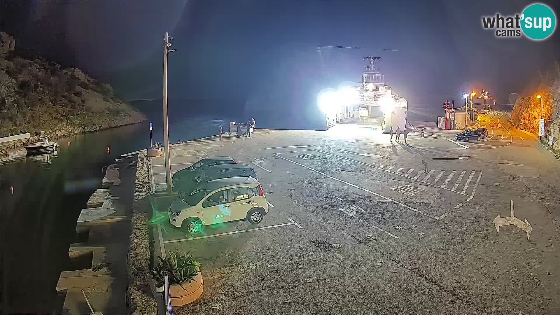 Webcam Prizna ferry port to Pag island