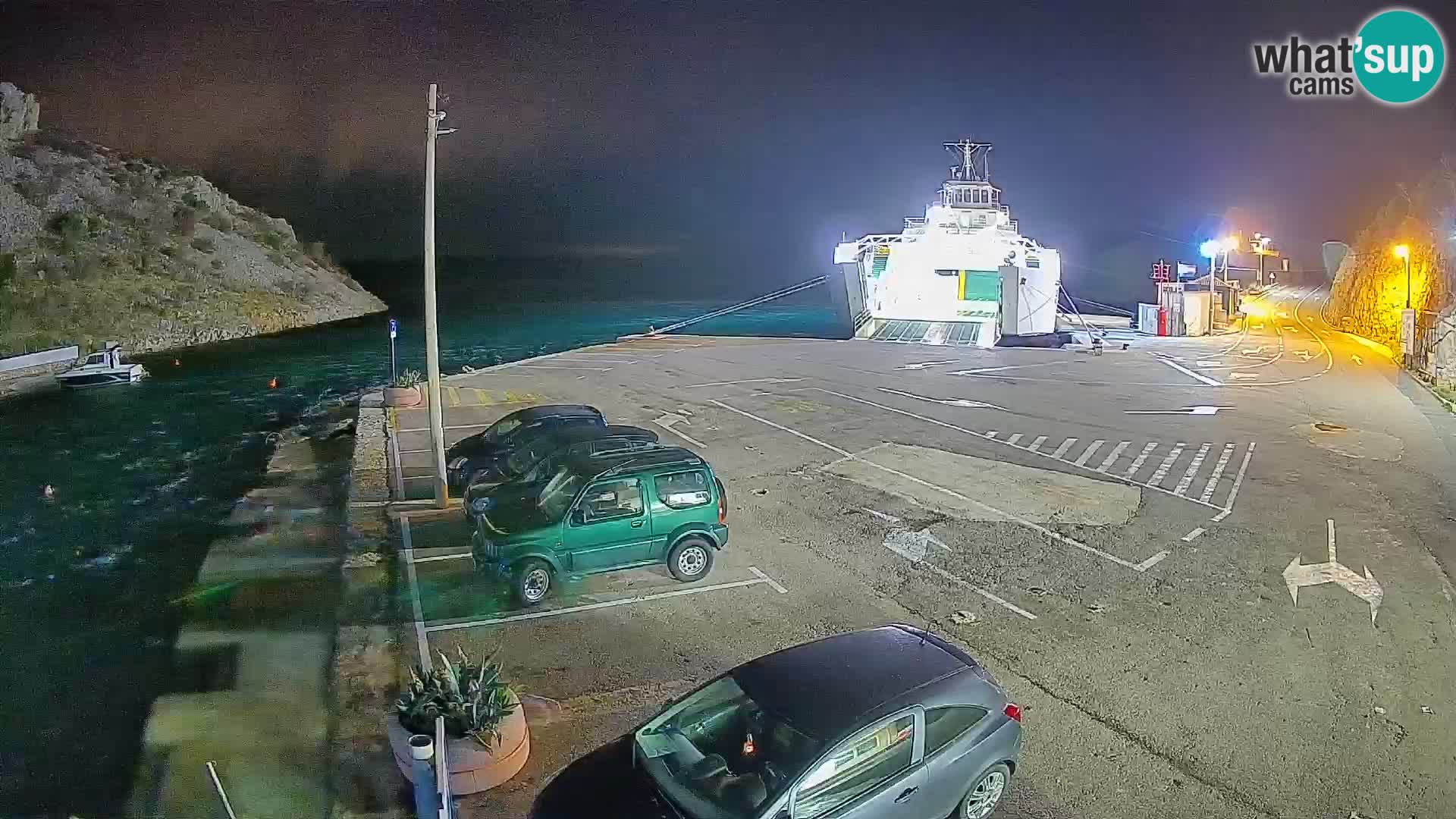 Webcam Prizna ferry port to Pag island