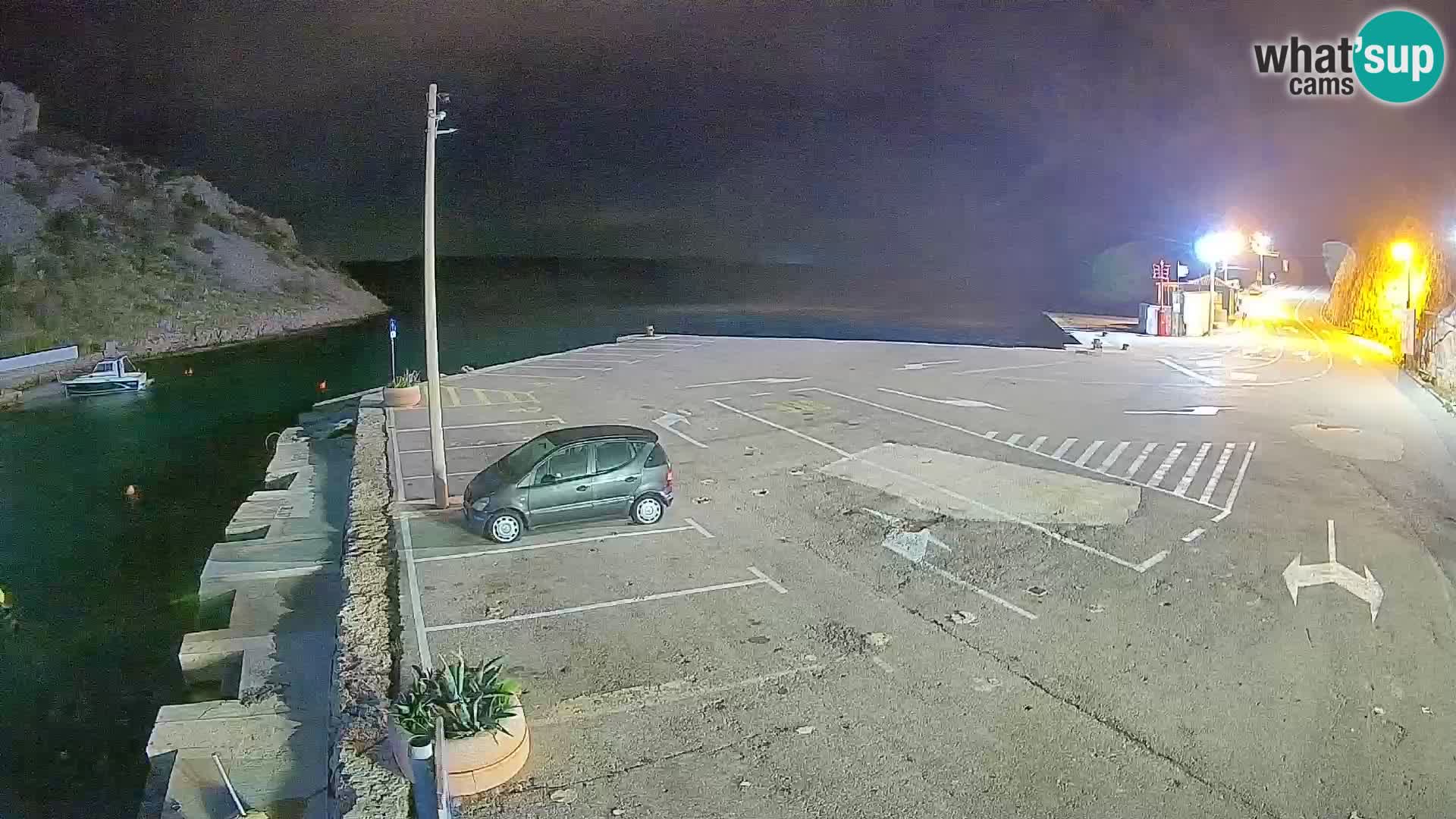 Webcam port de ferry de Prizna – vers l’île de Pag