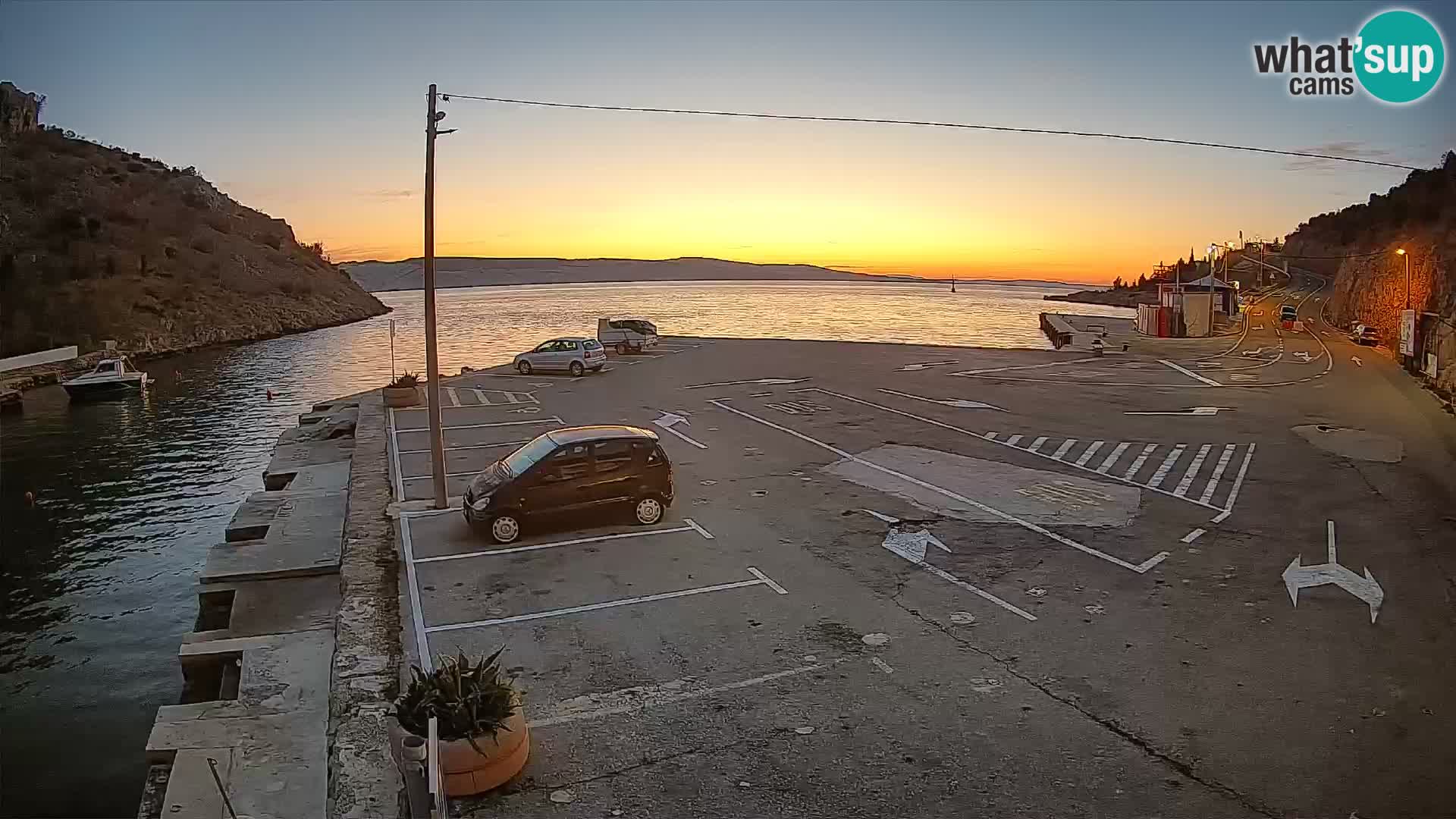 Webcam Fährhafen Prizna – zur Insel Pag