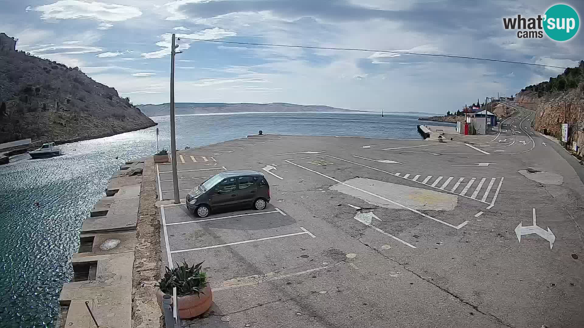 Webcam Prizna ferry port to Pag island