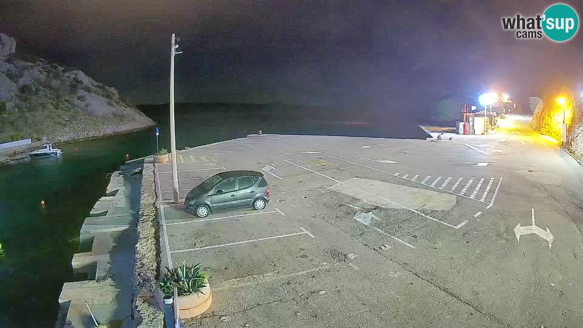 Webcam Prizna ferry port to Pag island