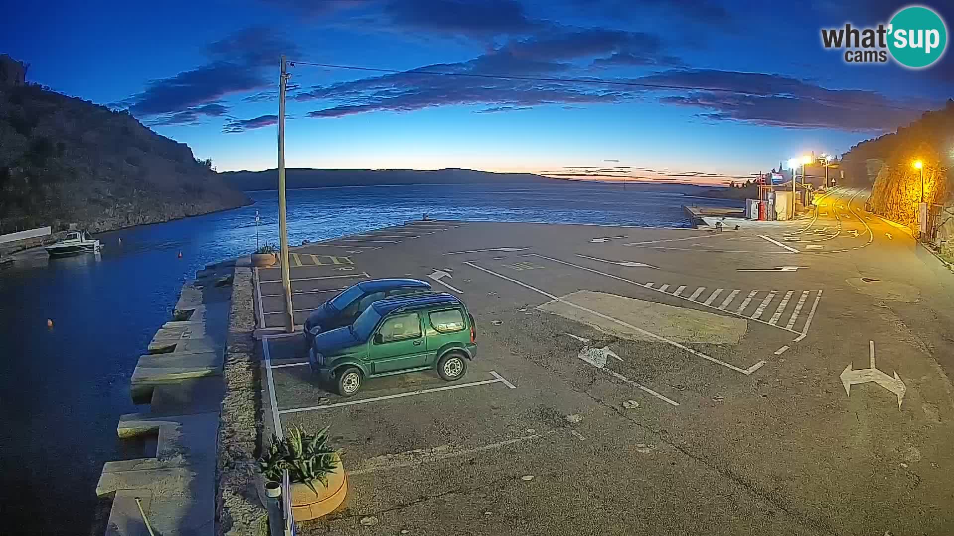 Webcam Prizna ferry port to Pag island