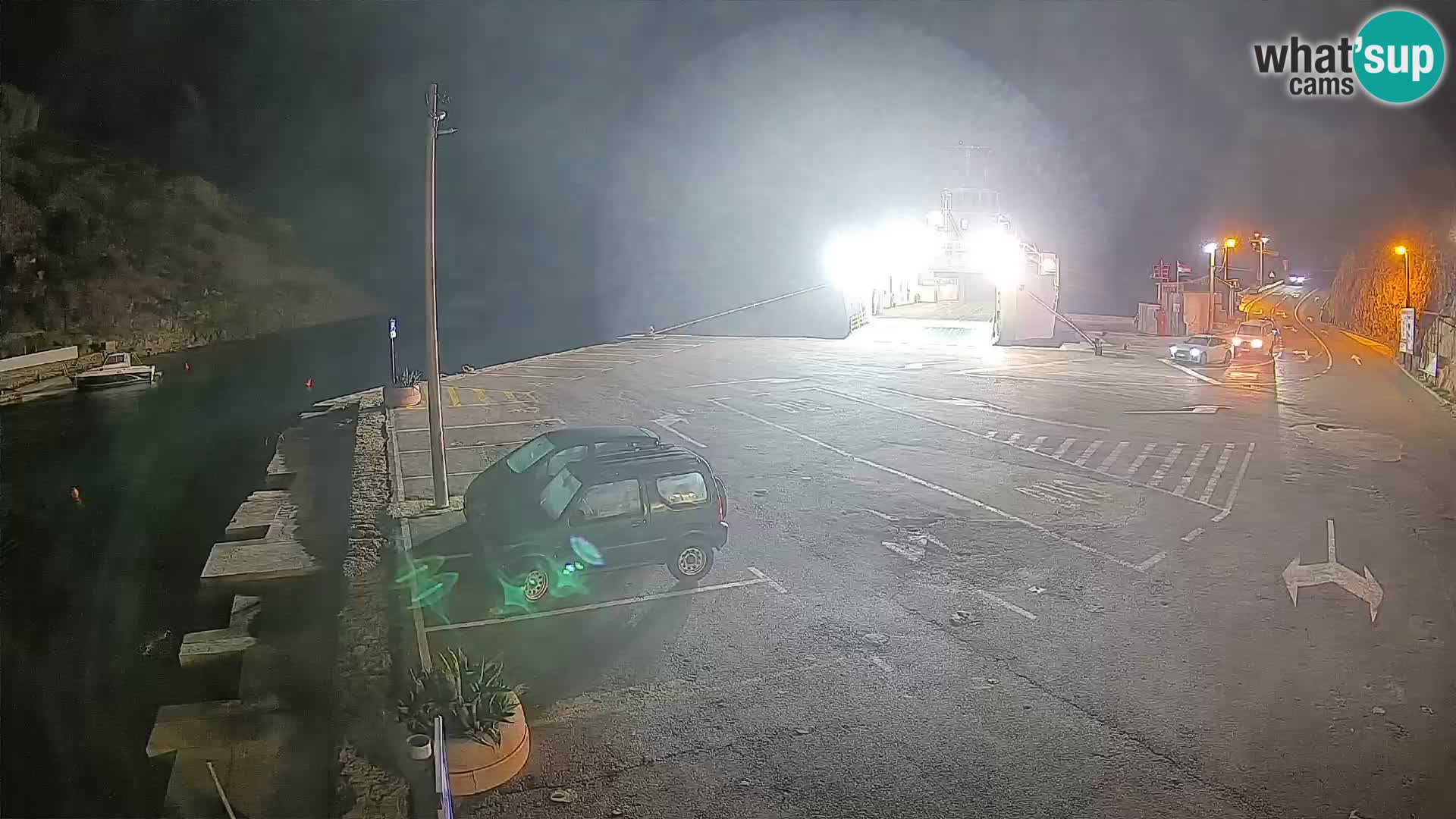 Webcam port de ferry de Prizna – vers l’île de Pag