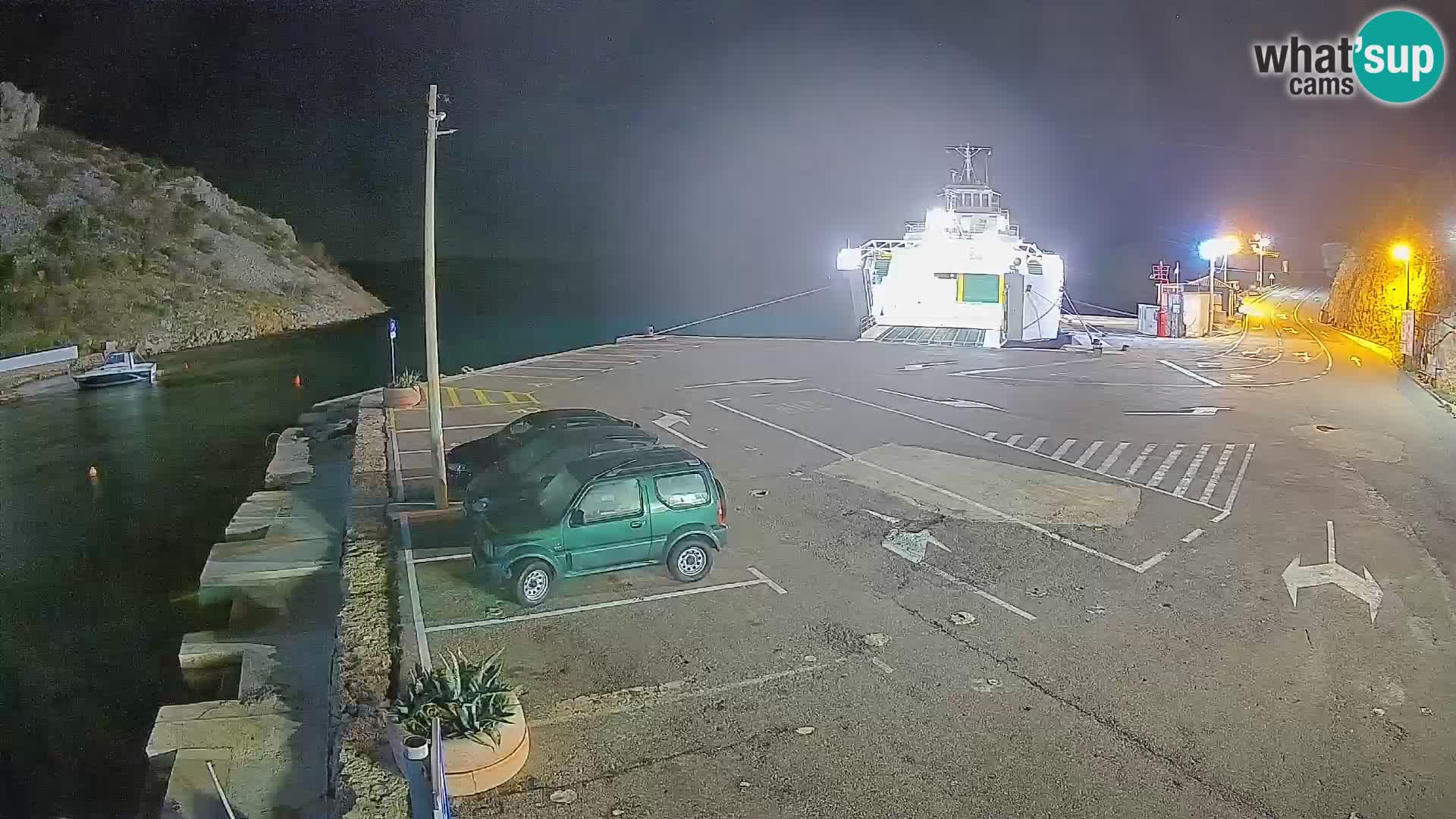 Webcam port de ferry de Prizna – vers l’île de Pag