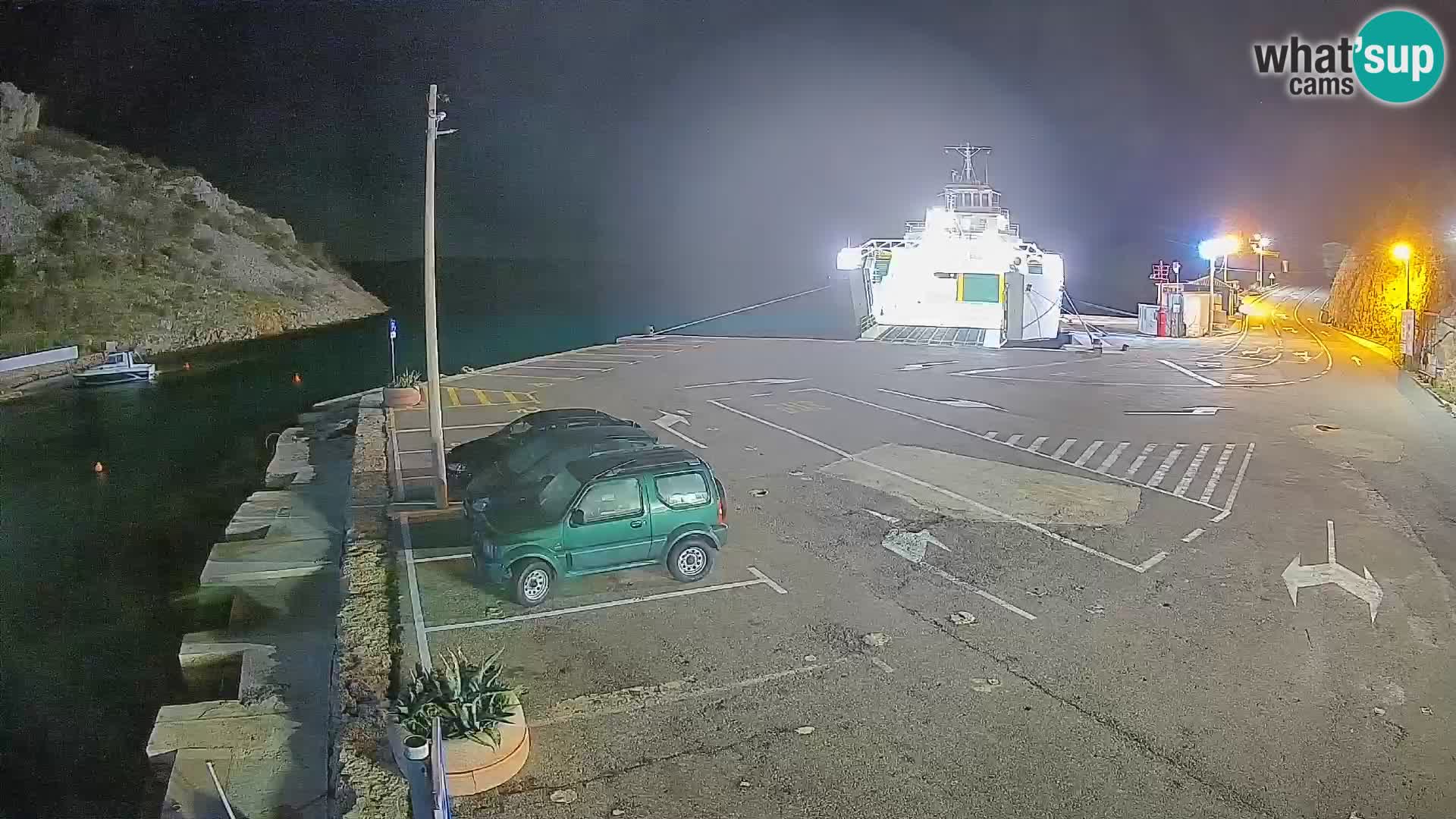 Webcam Prizna ferry port to Pag island