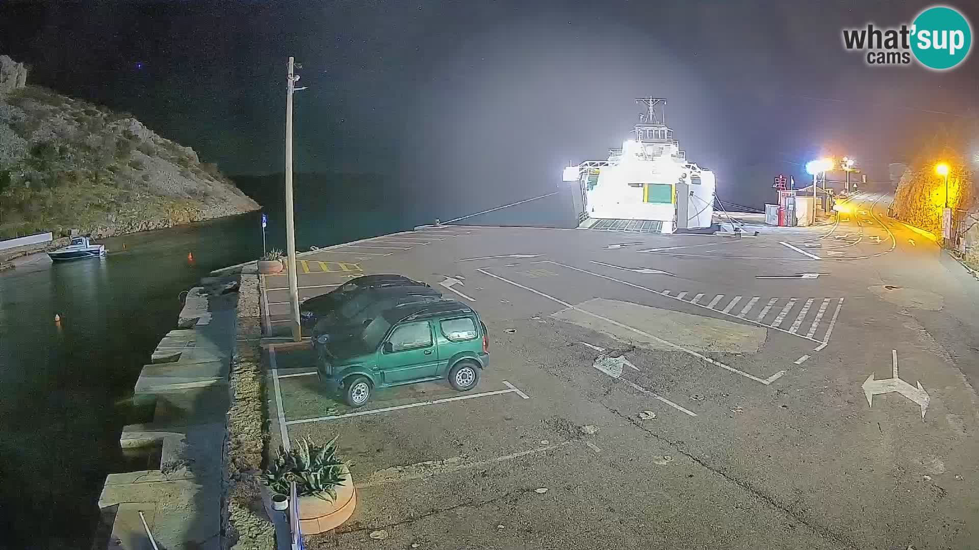 Webcam Prizna ferry port to Pag island