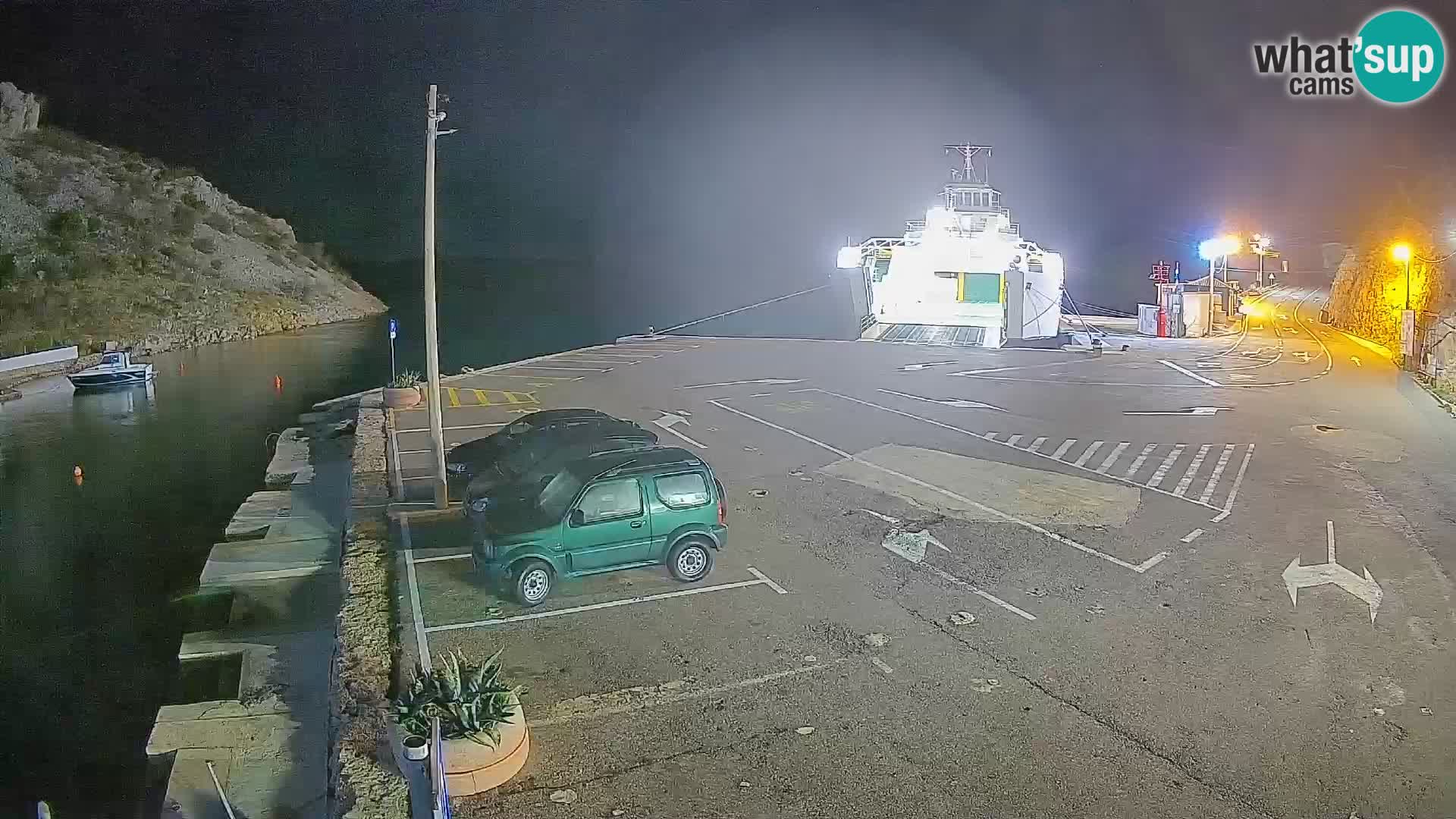 Webcam Prizna ferry port to Pag island