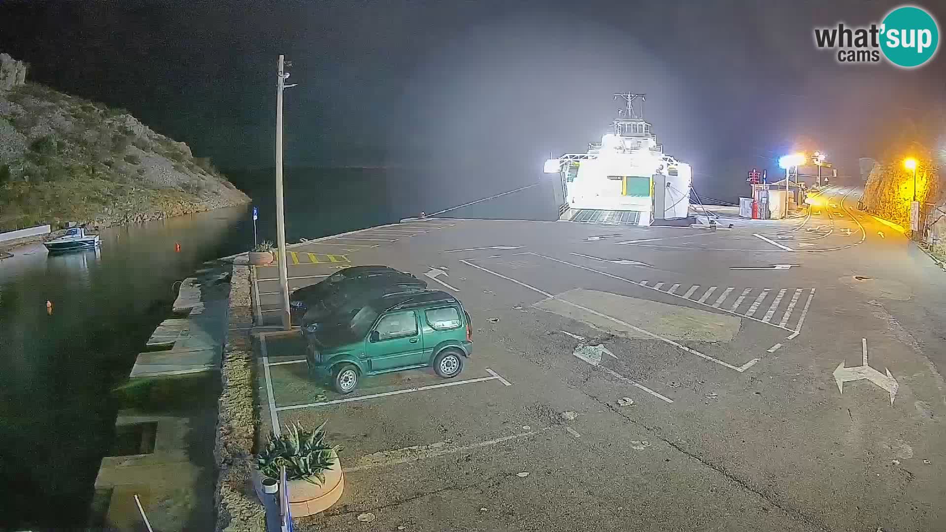 Webcam Fährhafen Prizna – zur Insel Pag