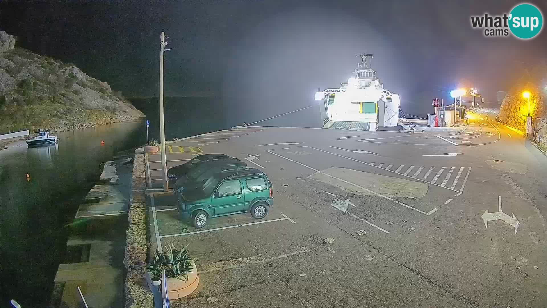 Webcam Prizna ferry port to Pag island