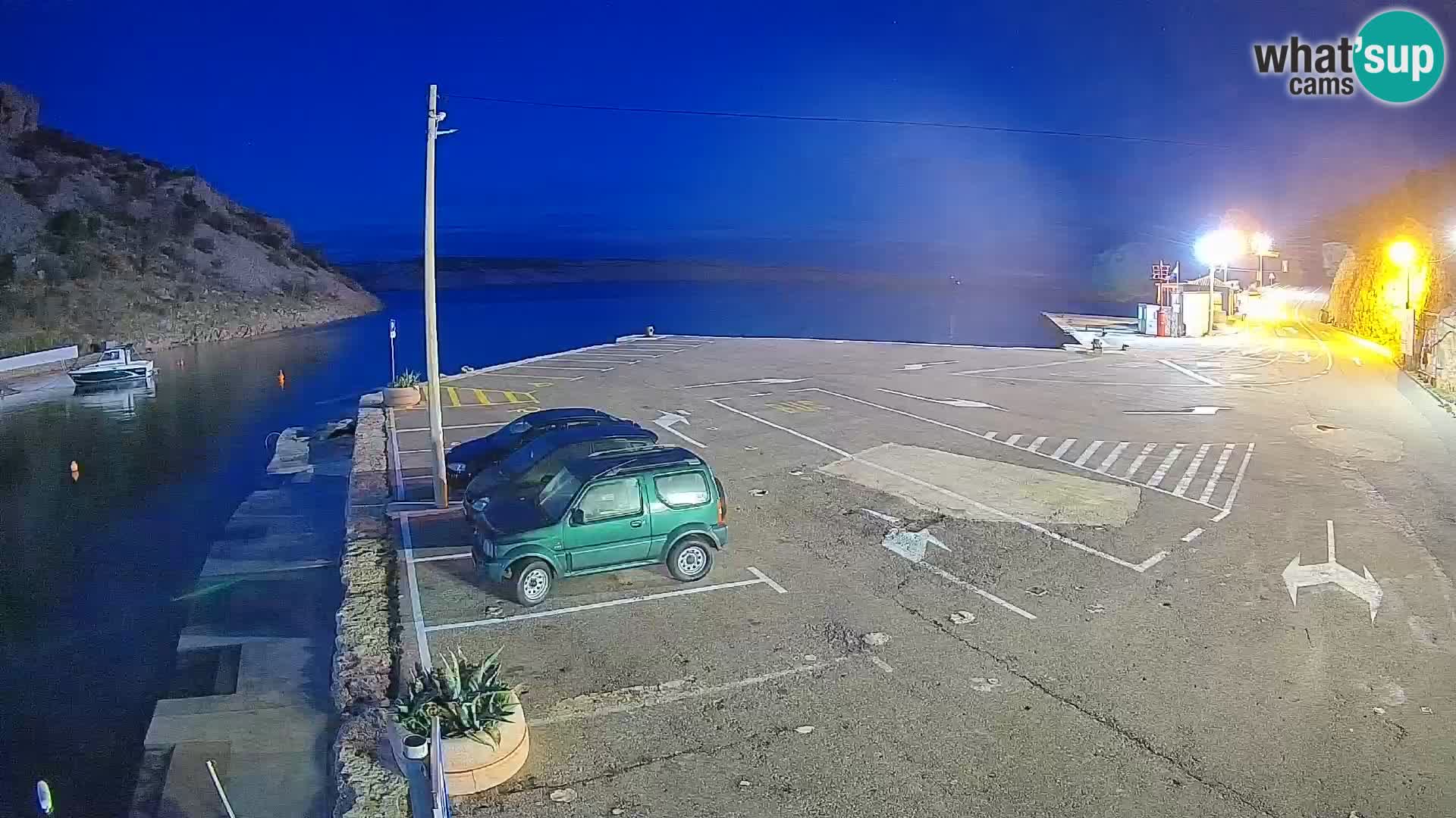 Webcam Prizna ferry port to Pag island