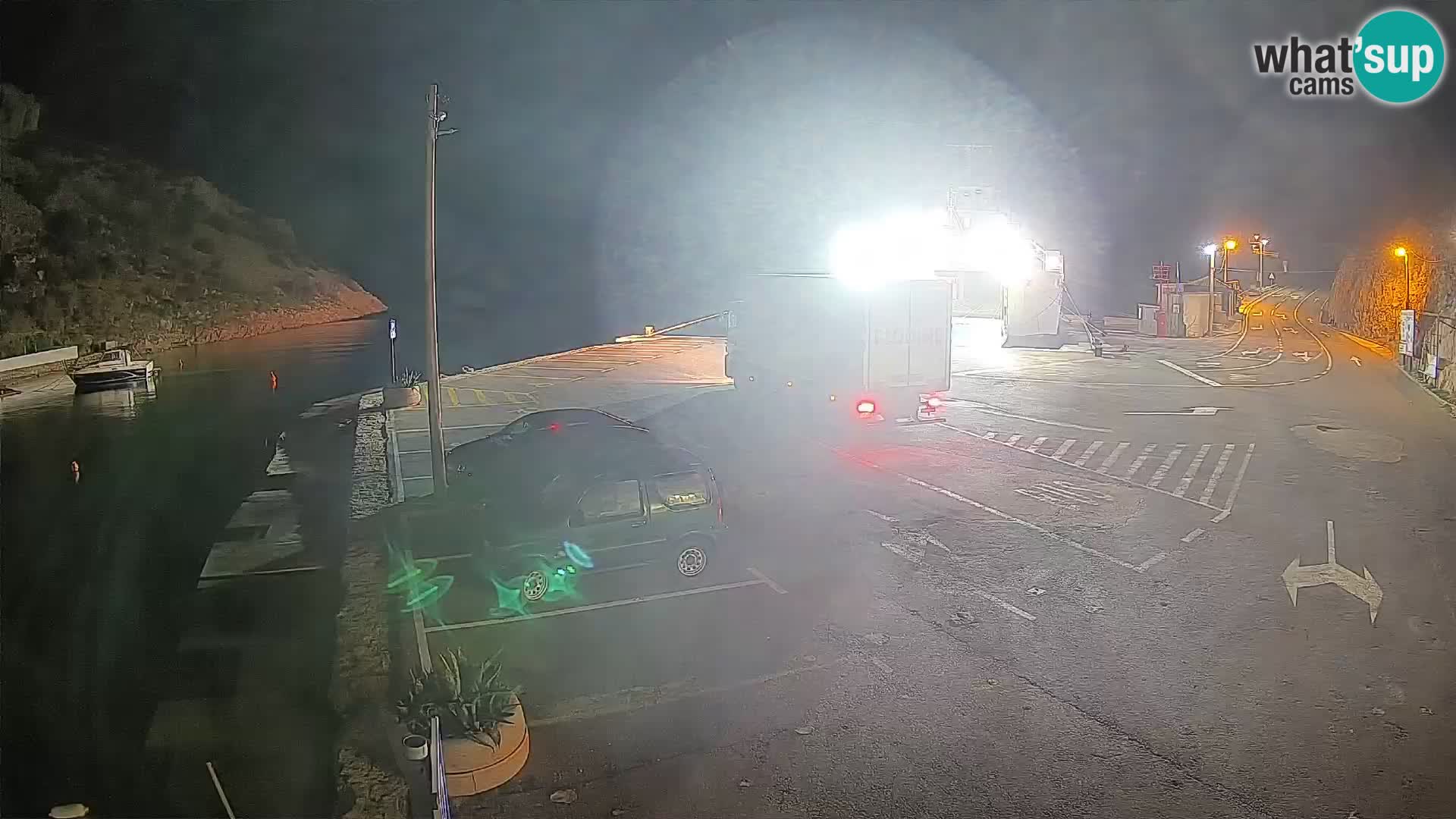 Webcam port de ferry de Prizna – vers l’île de Pag