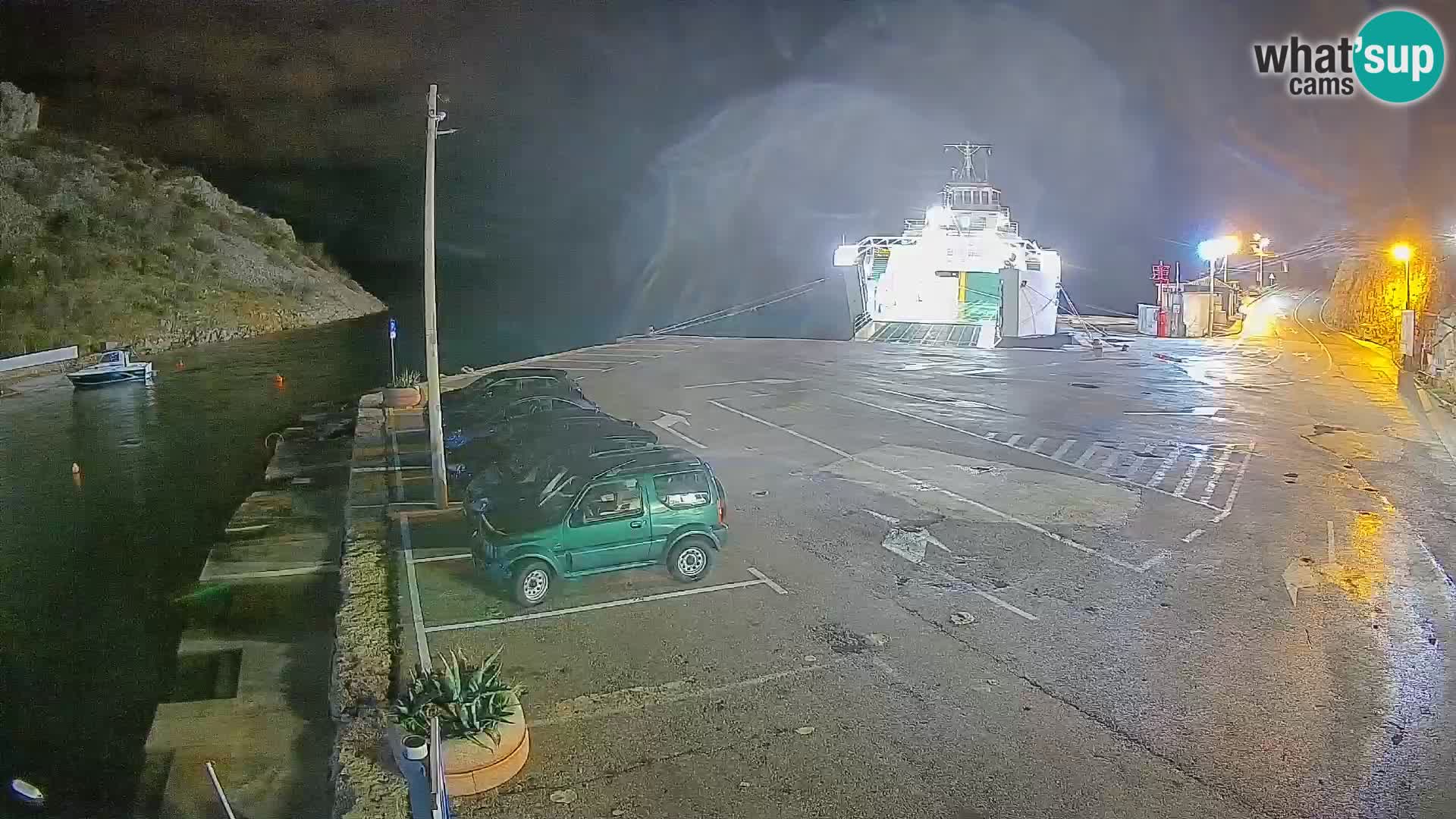 Webcam Fährhafen Prizna – zur Insel Pag