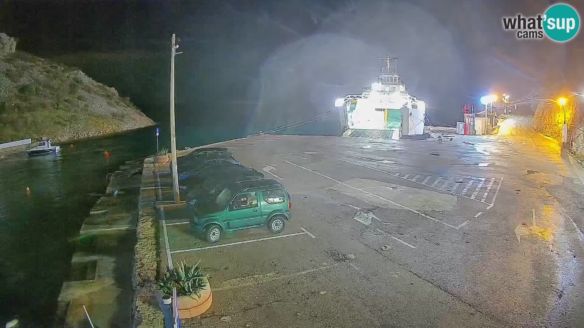 Webcam port de ferry de Prizna – vers l’île de Pag