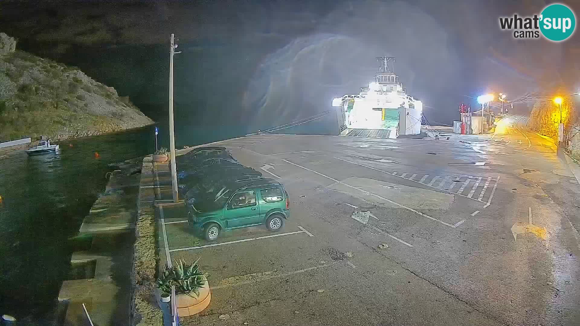 Webcam Fährhafen Prizna – zur Insel Pag