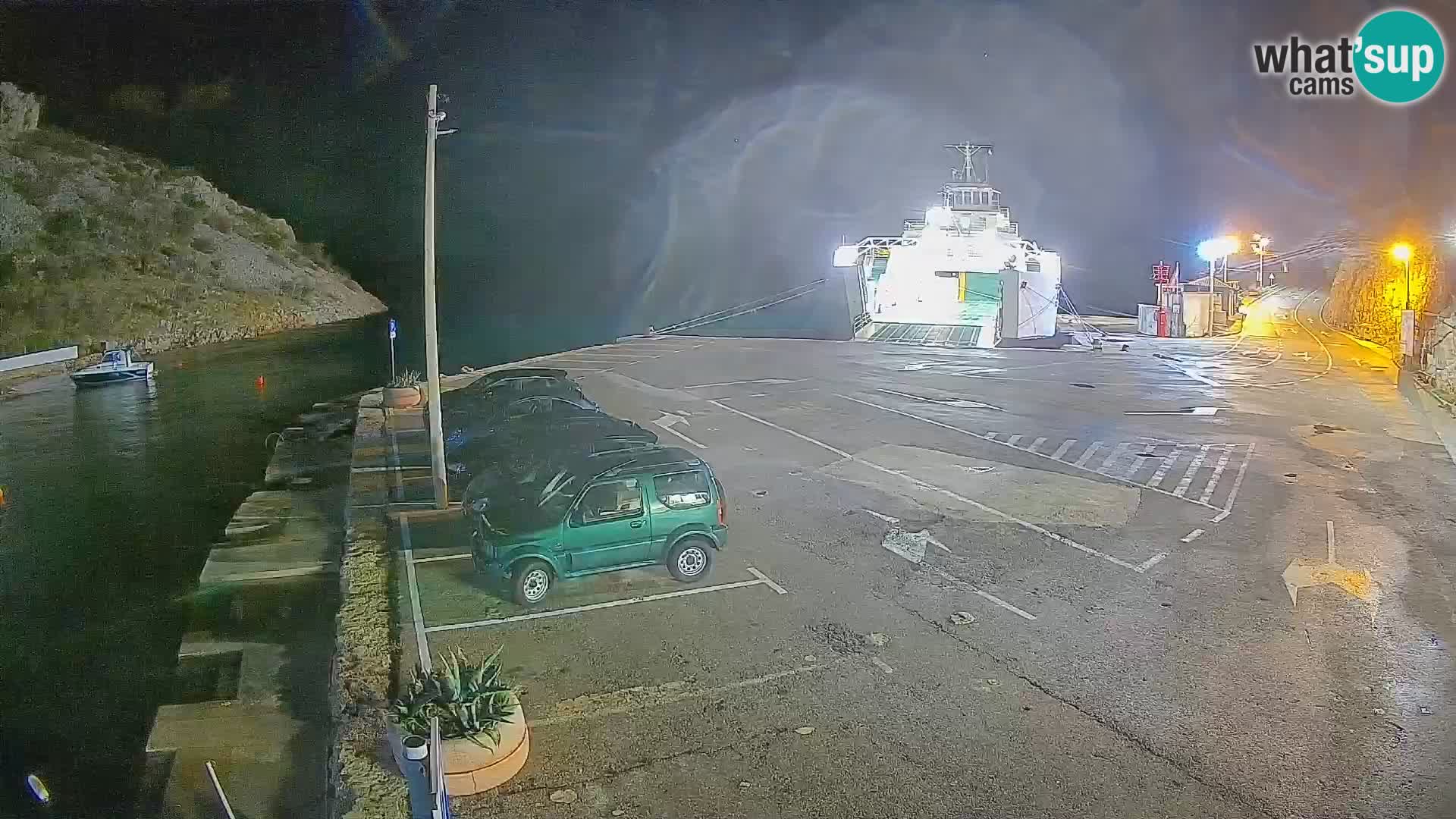 Webcam port de ferry de Prizna – vers l’île de Pag