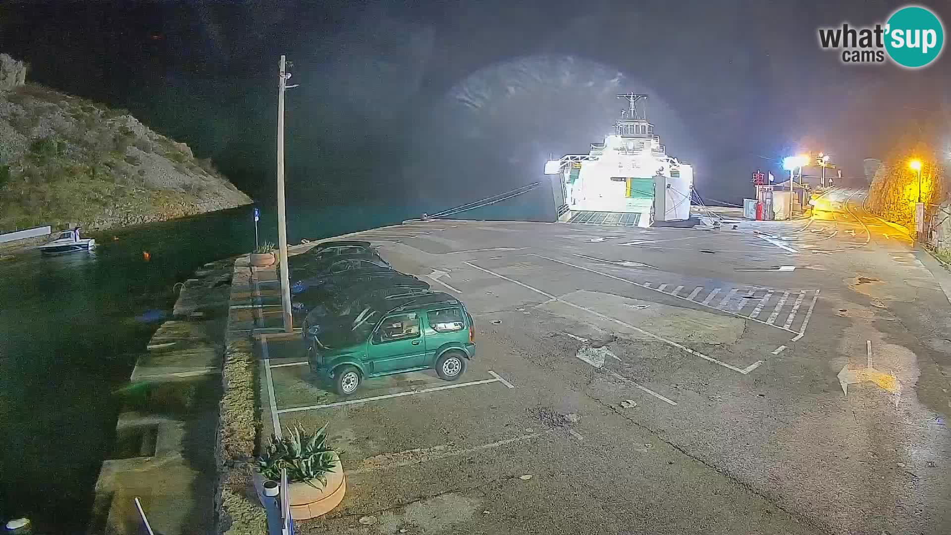 Webcam Prizna ferry port to Pag island