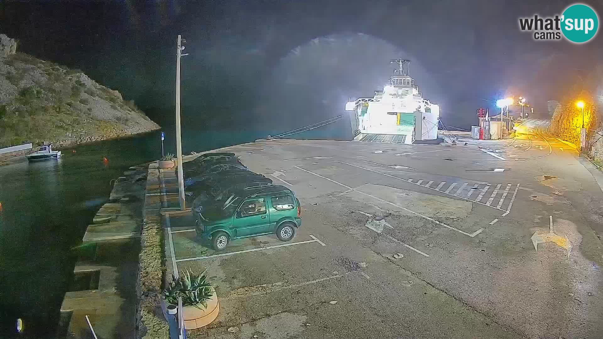 Webcam Prizna ferry port to Pag island