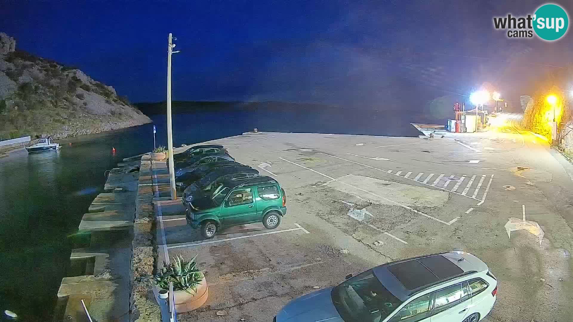 Webcam port de ferry de Prizna – vers l’île de Pag