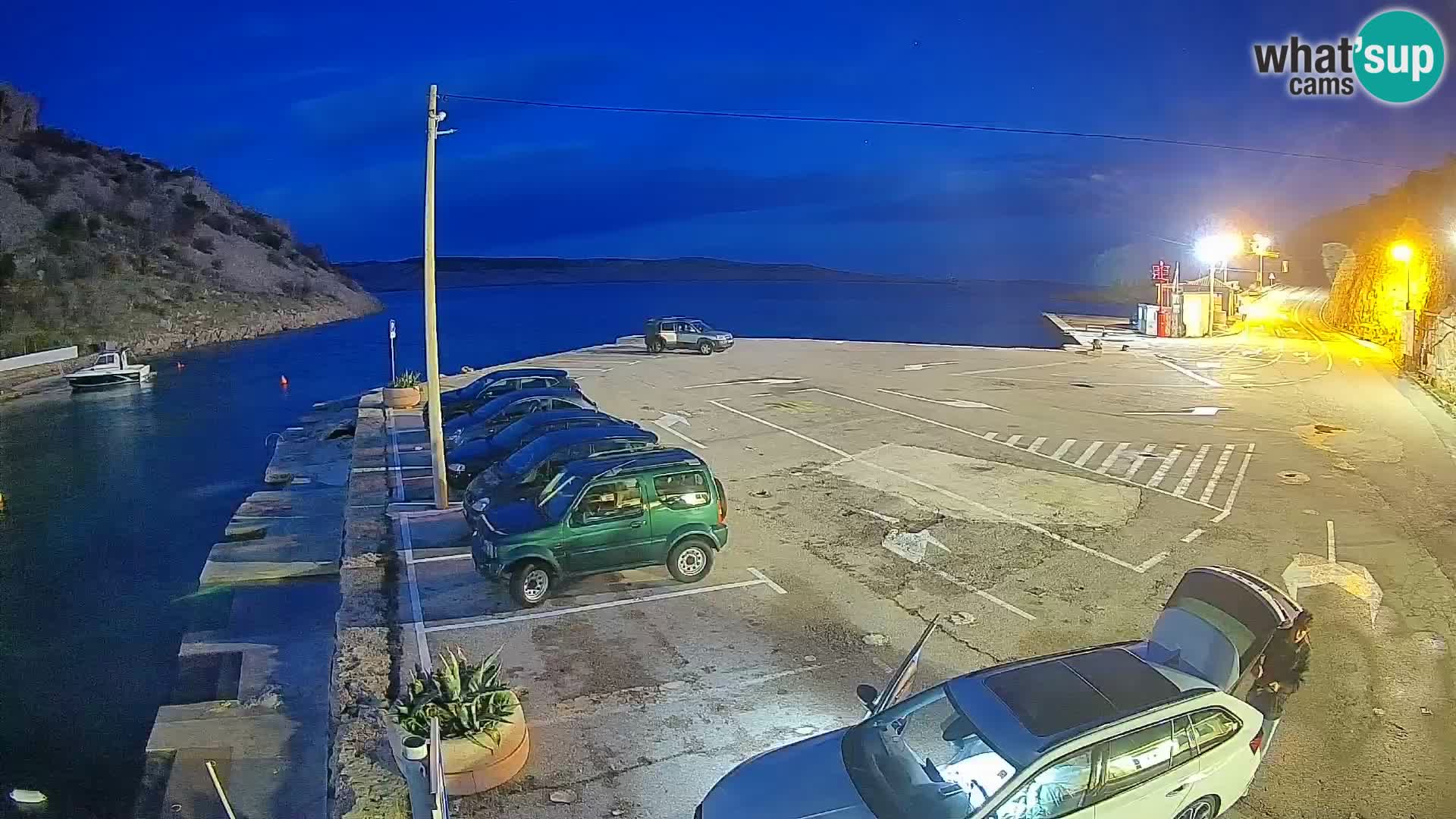Webcam Prizna ferry port to Pag island