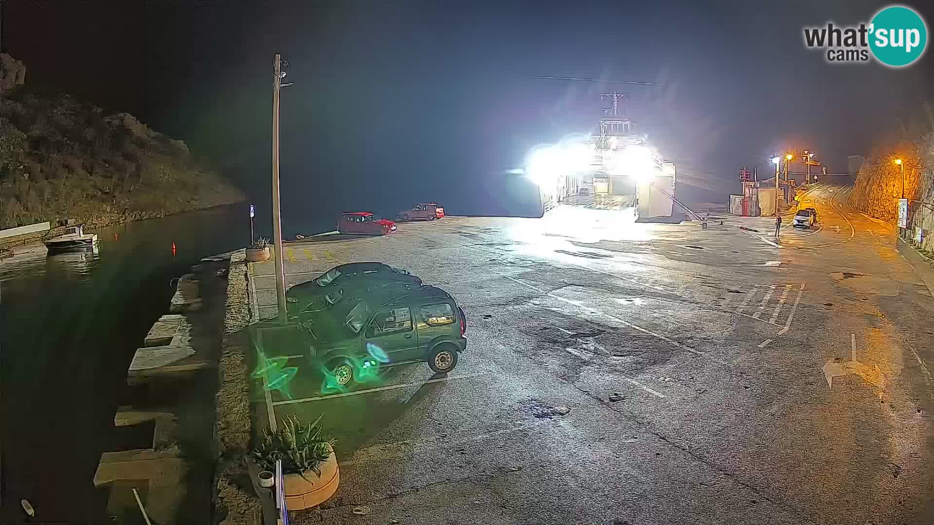 Webcam Prizna ferry port to Pag island