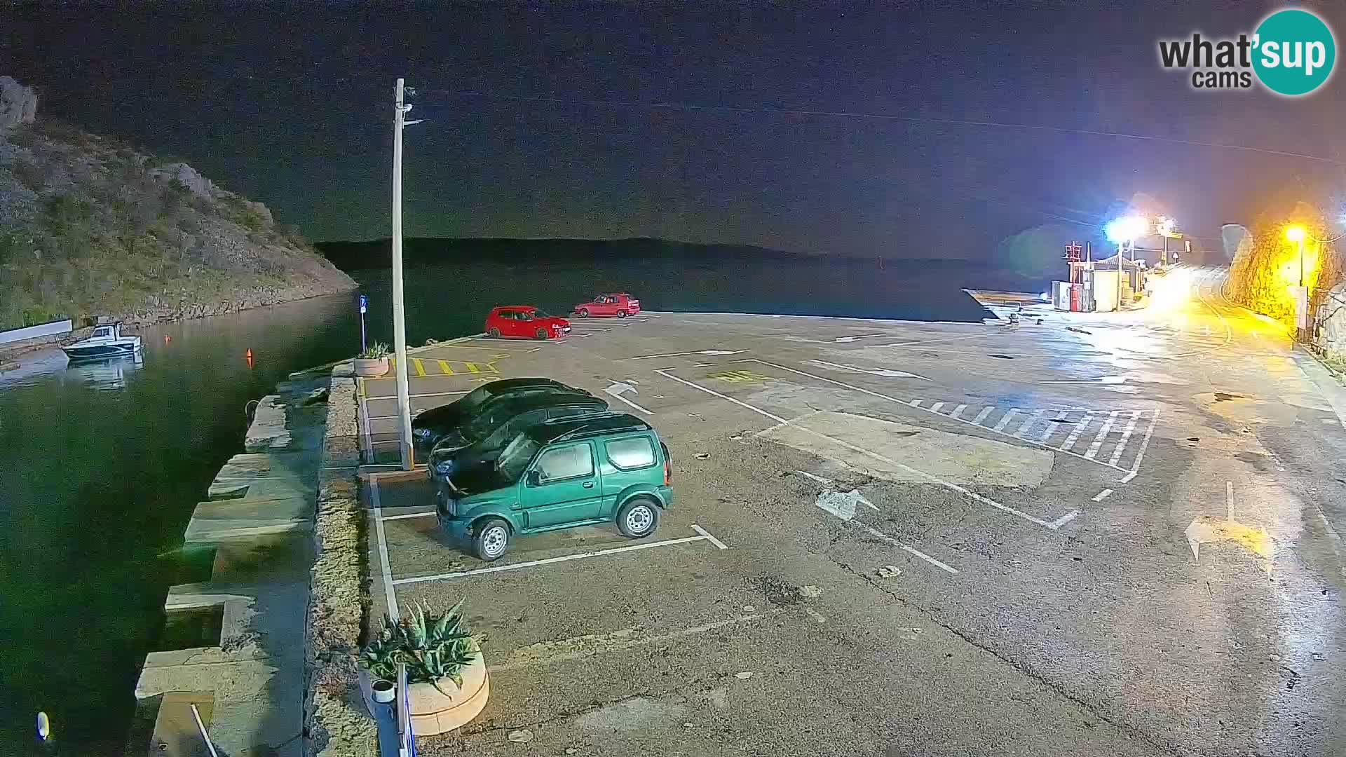 Webcam port de ferry de Prizna – vers l’île de Pag