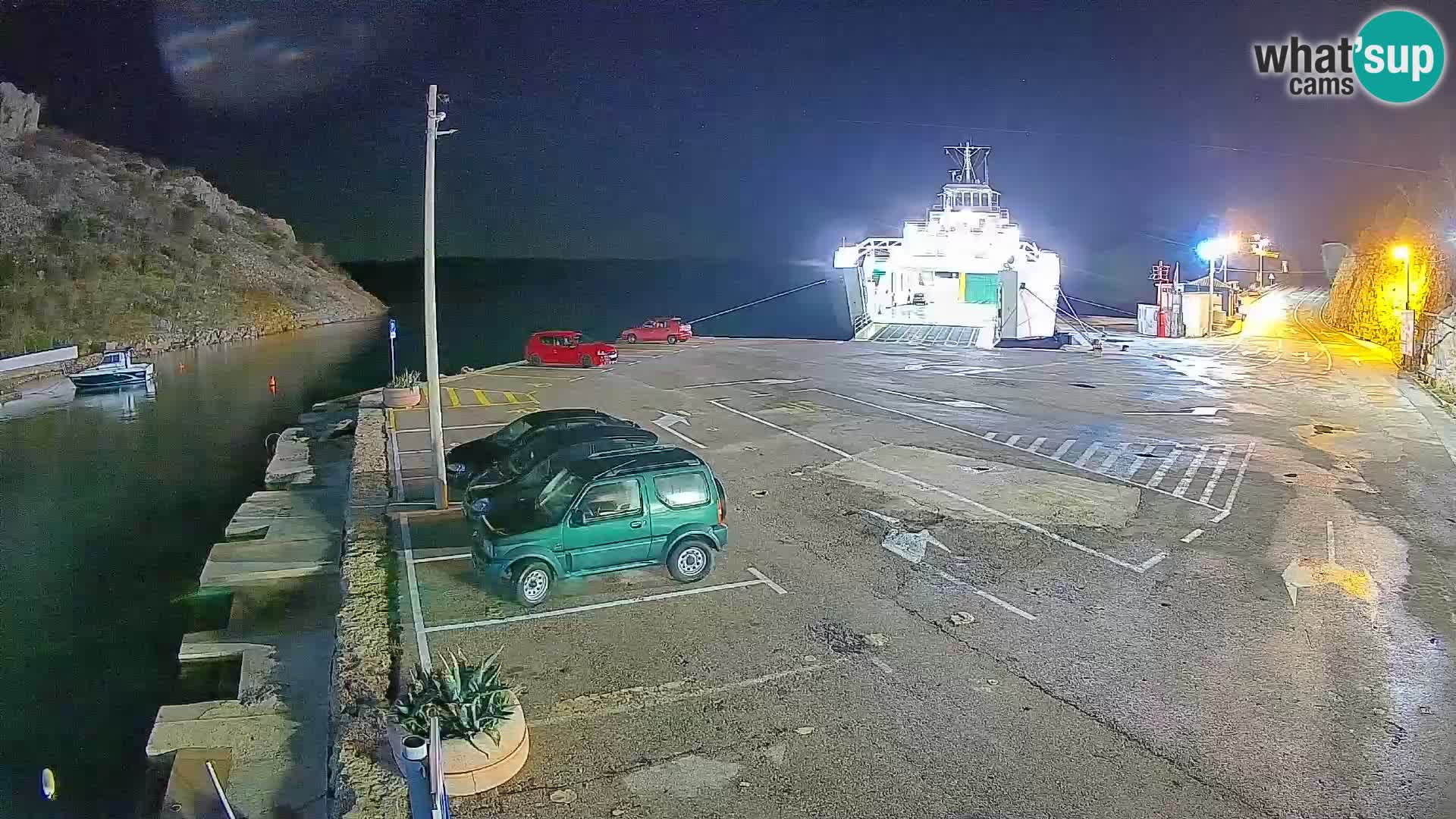 Webcam Fährhafen Prizna – zur Insel Pag