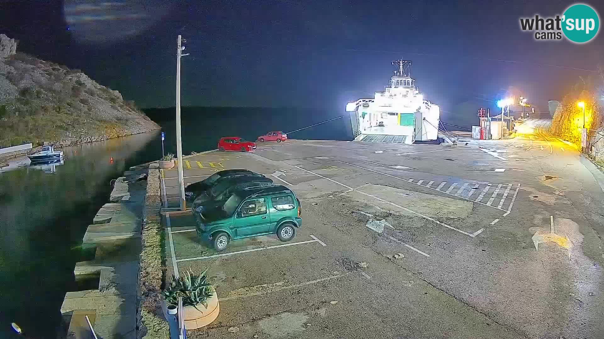 Webcam Fährhafen Prizna – zur Insel Pag