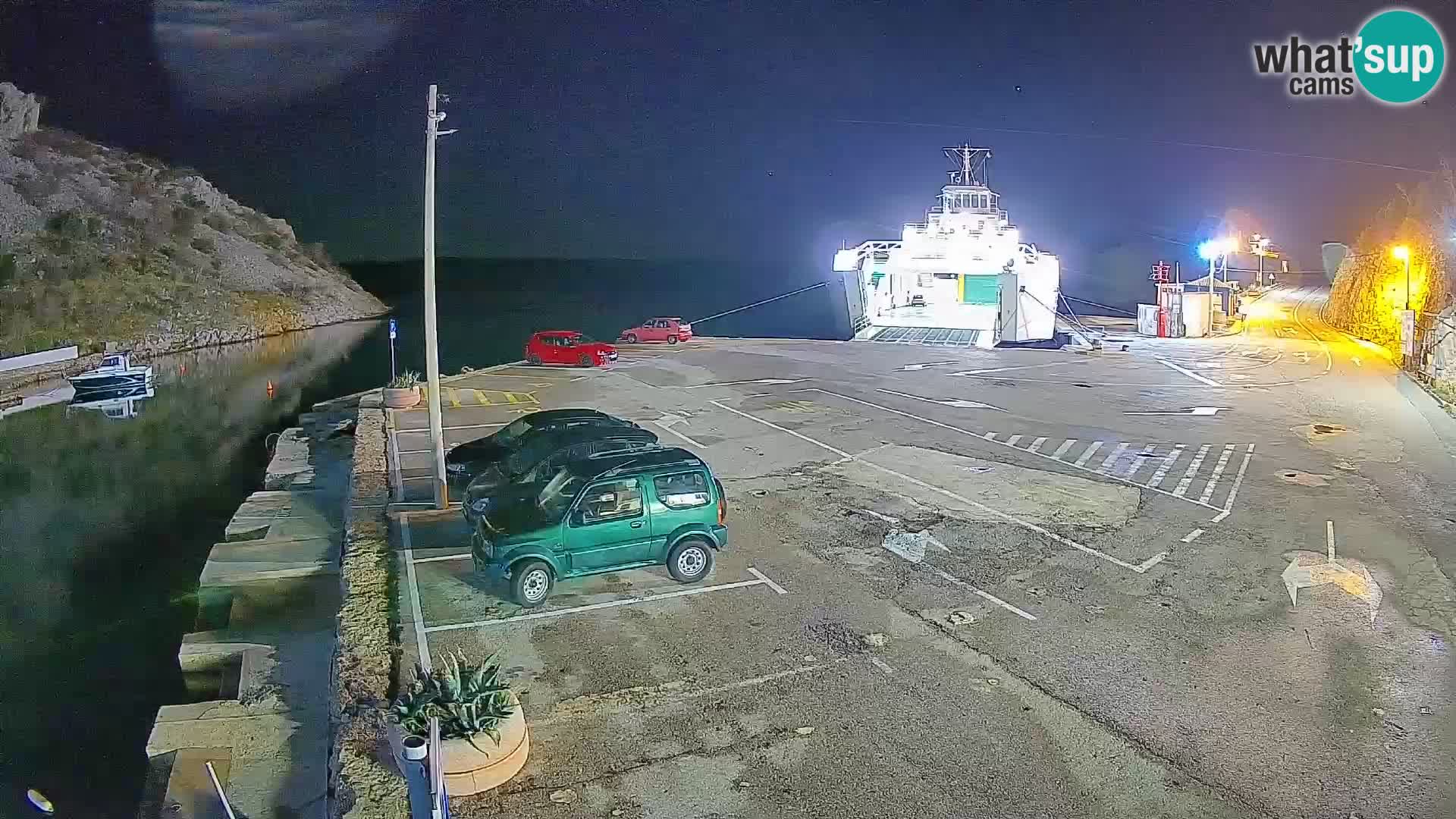Webcam Prizna ferry port to Pag island