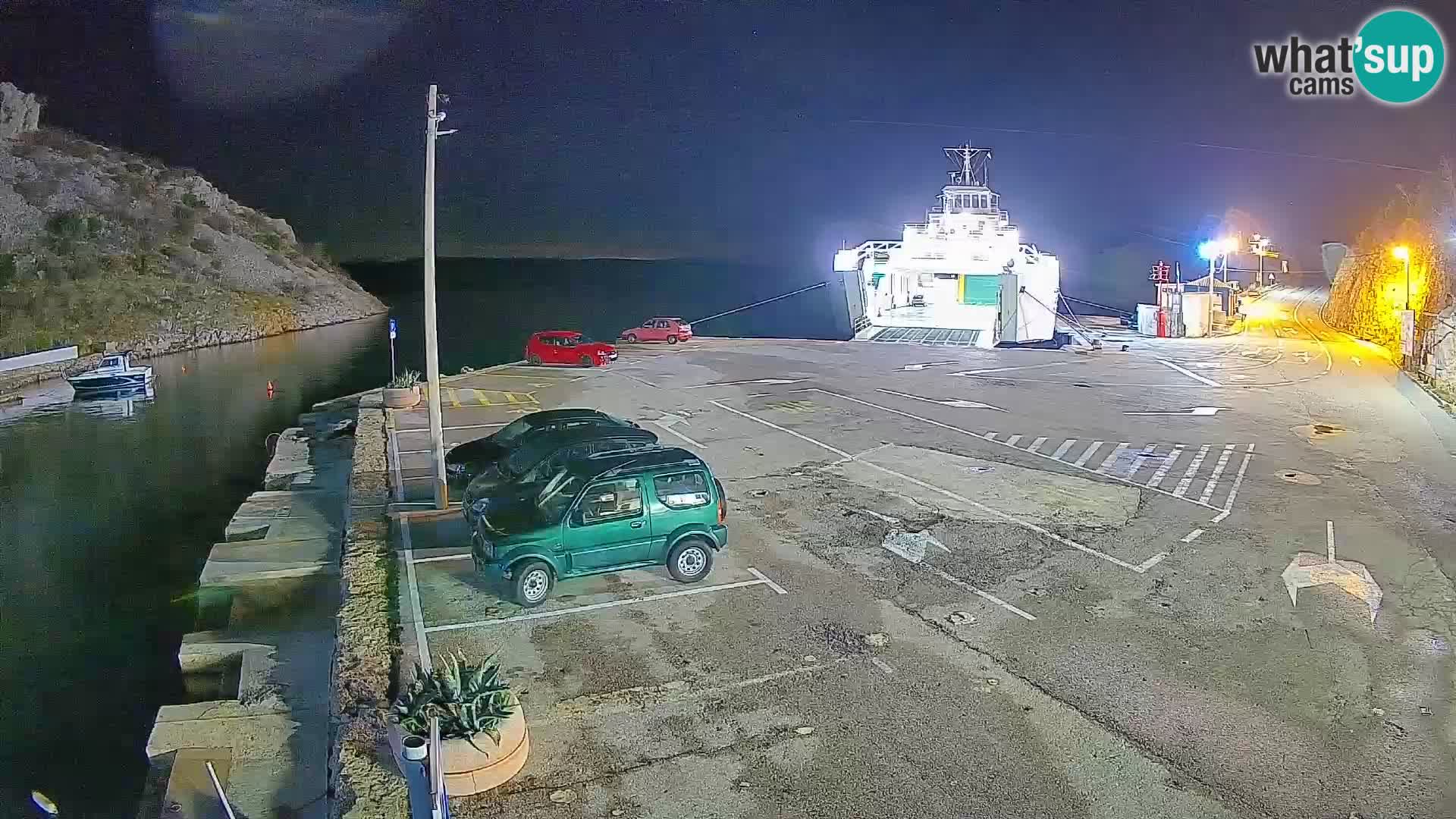 Webcam Prizna ferry port to Pag island