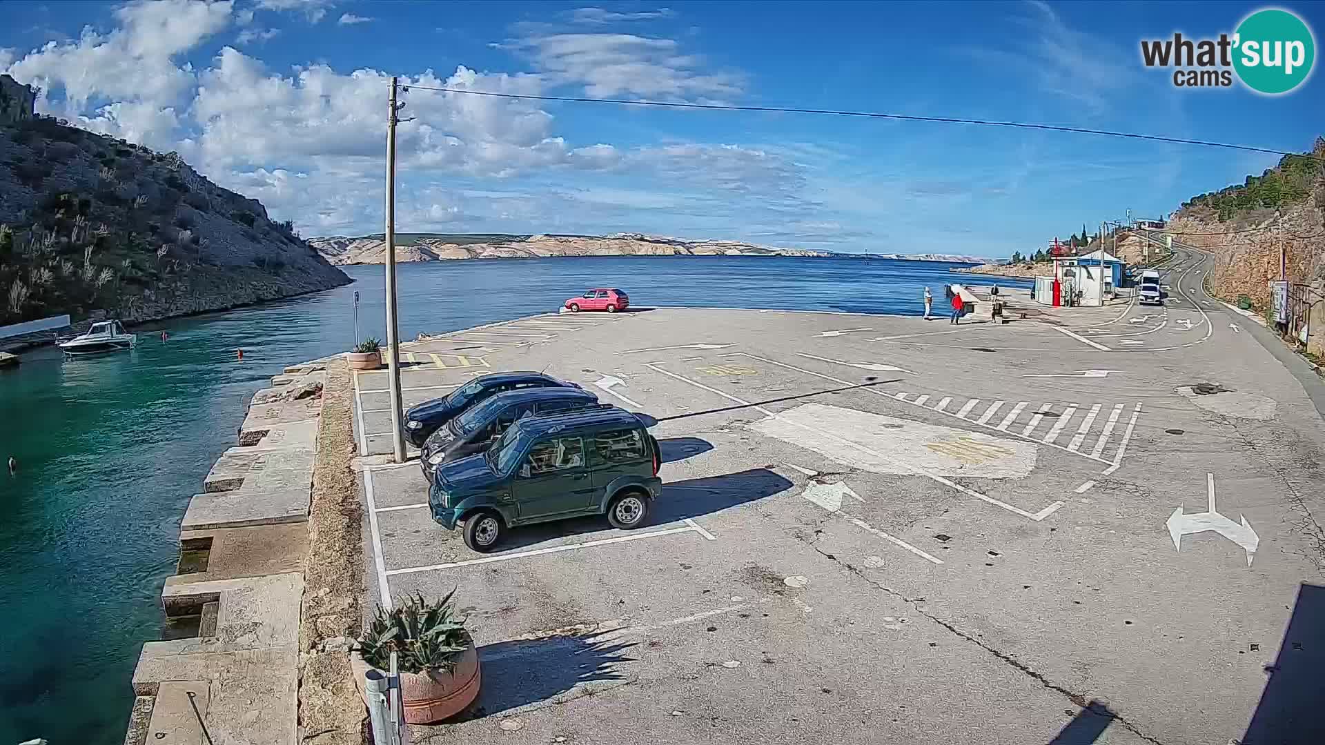 Webcam Fährhafen Prizna – zur Insel Pag