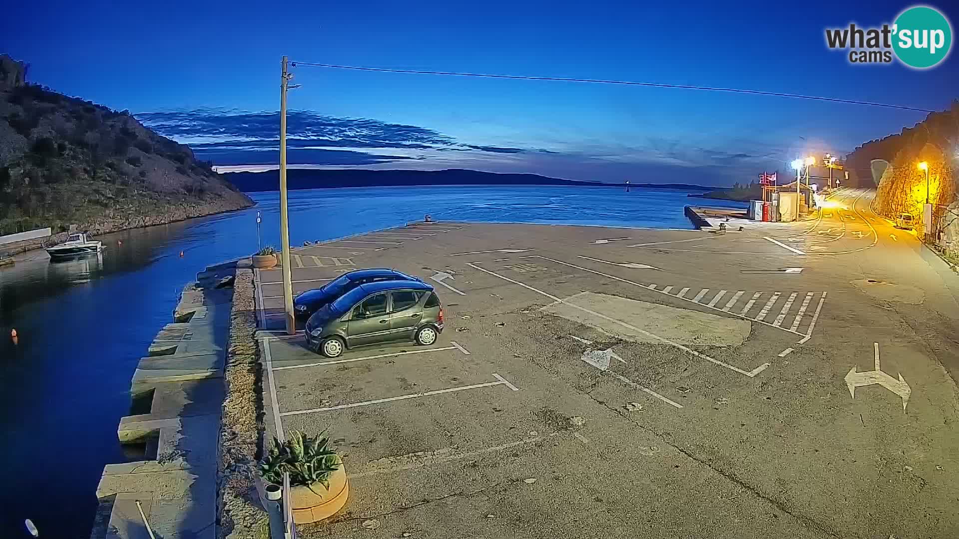Webcam Fährhafen Prizna – zur Insel Pag