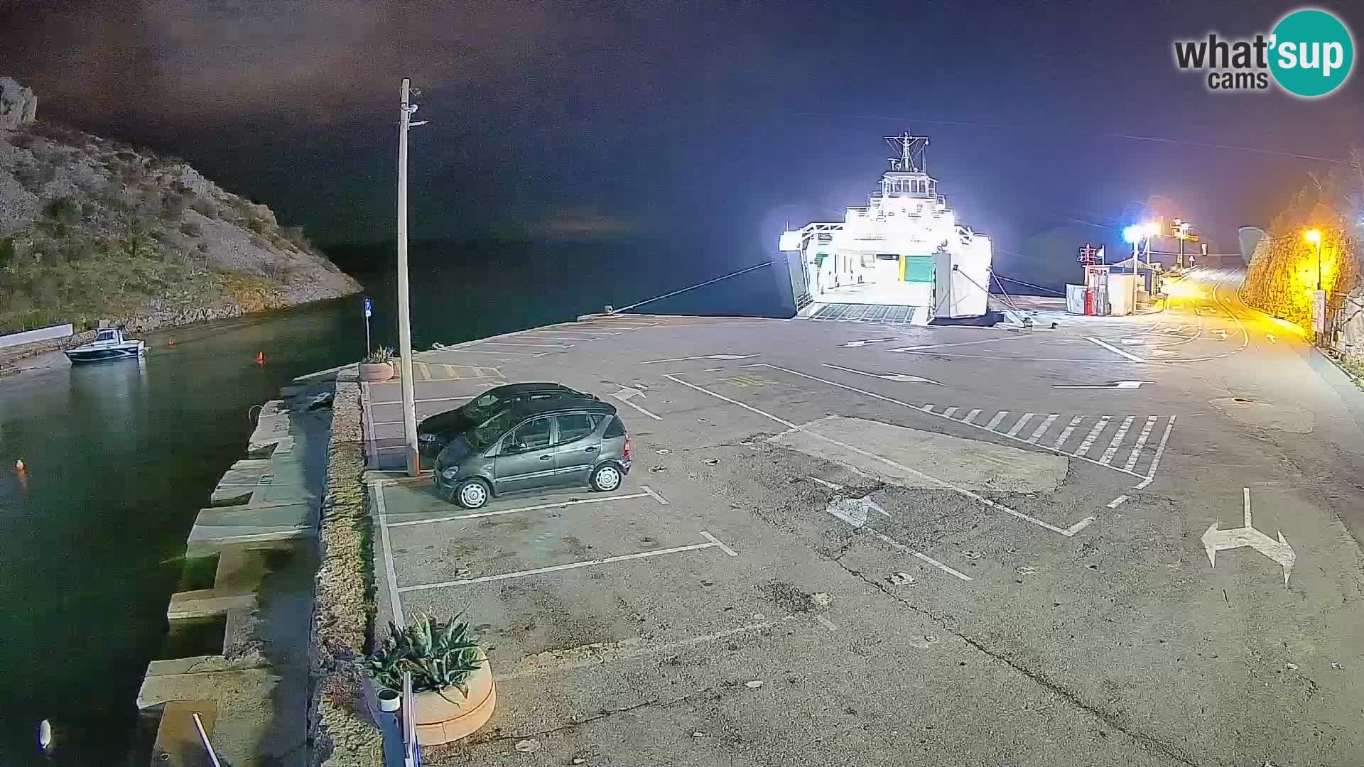 Webcam Fährhafen Prizna – zur Insel Pag