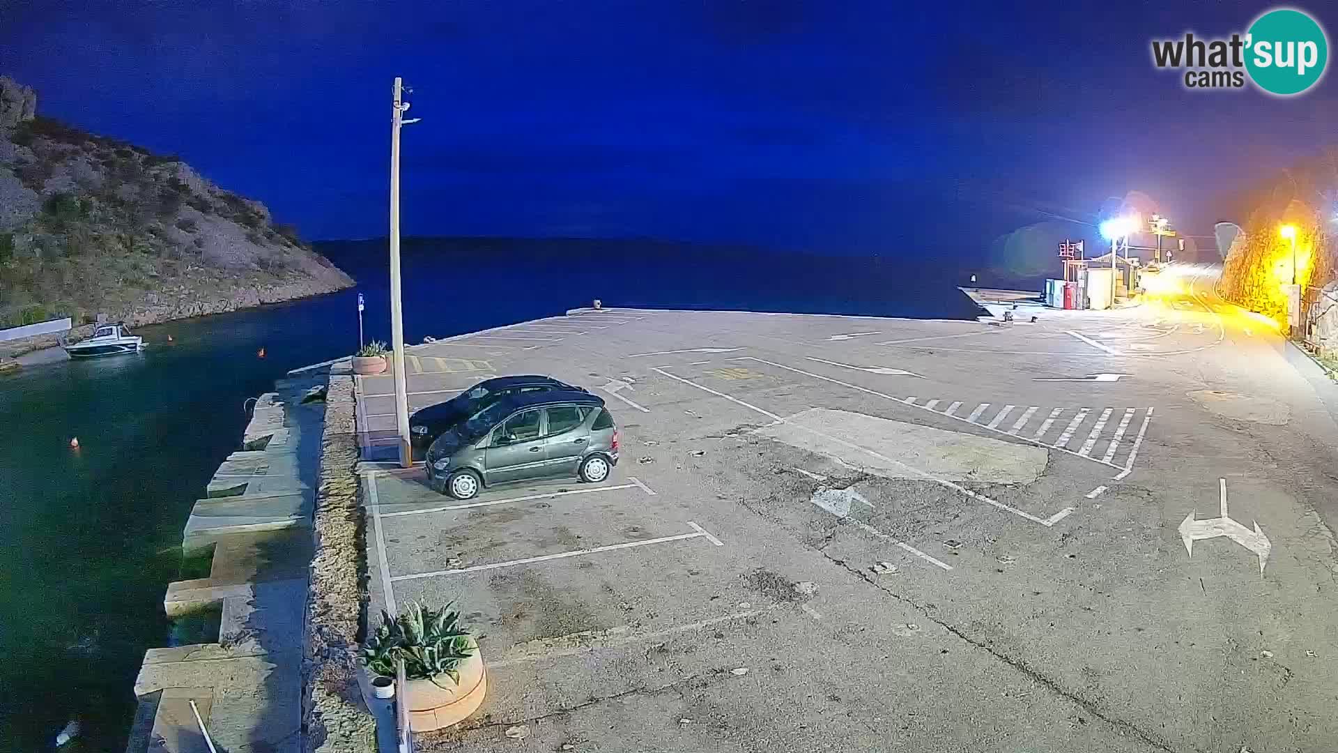 Webcam Fährhafen Prizna – zur Insel Pag