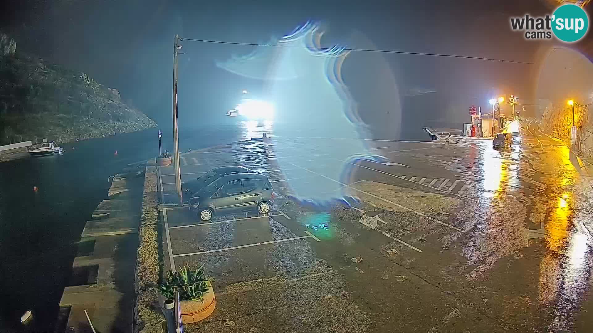 Webcam port de ferry de Prizna – vers l’île de Pag