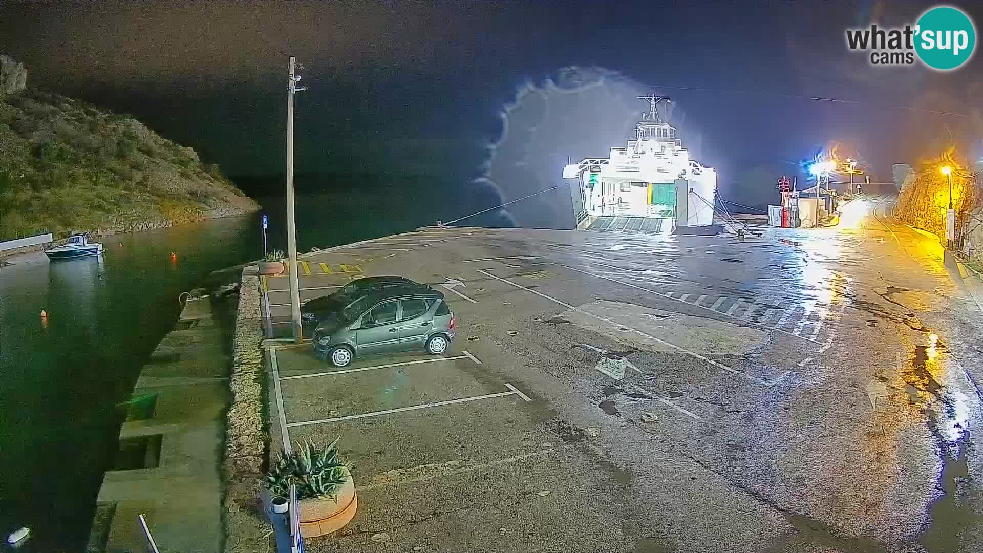 Webcam Fährhafen Prizna – zur Insel Pag