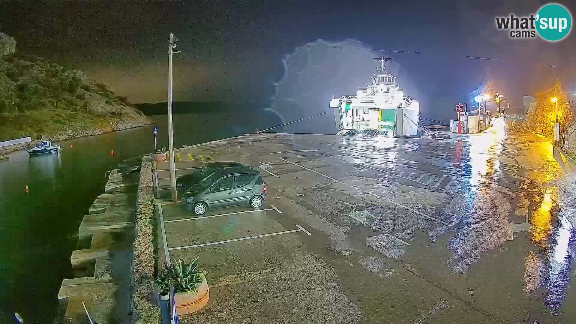 Webcam port de ferry de Prizna – vers l’île de Pag