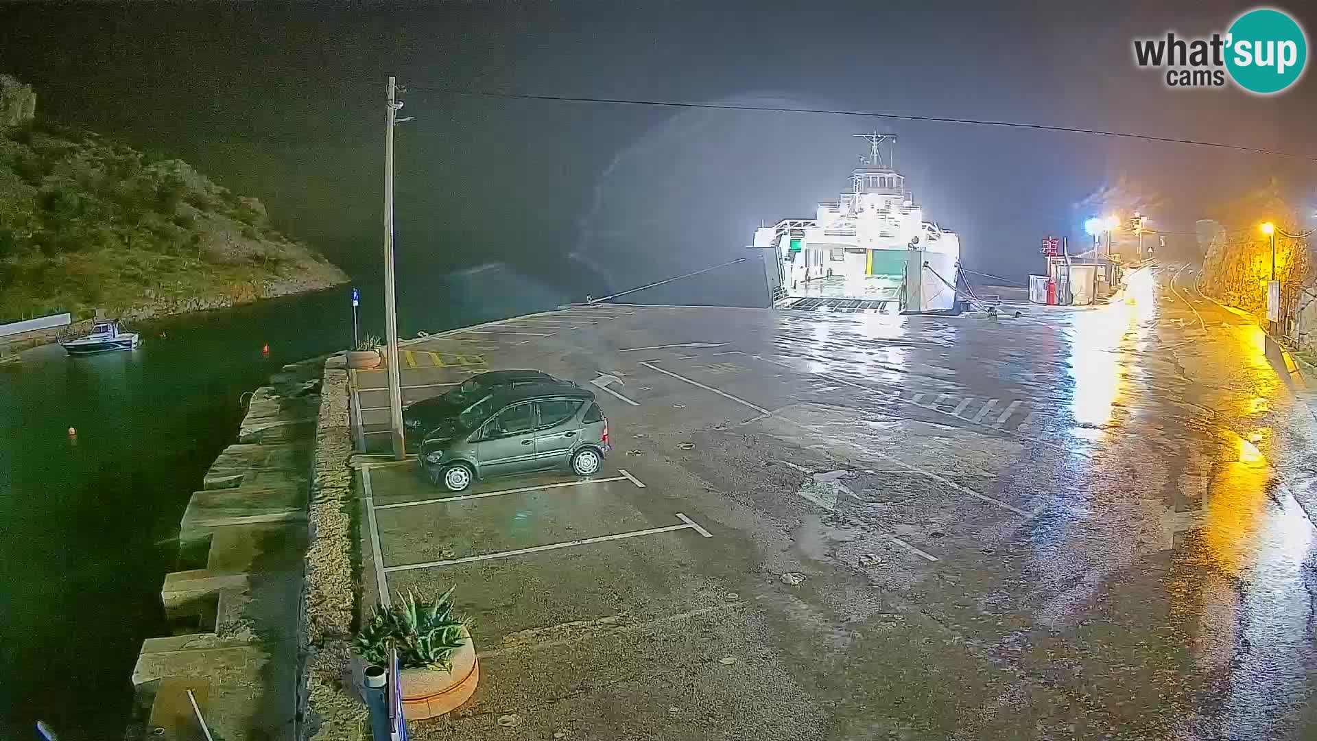 Webcam Fährhafen Prizna – zur Insel Pag