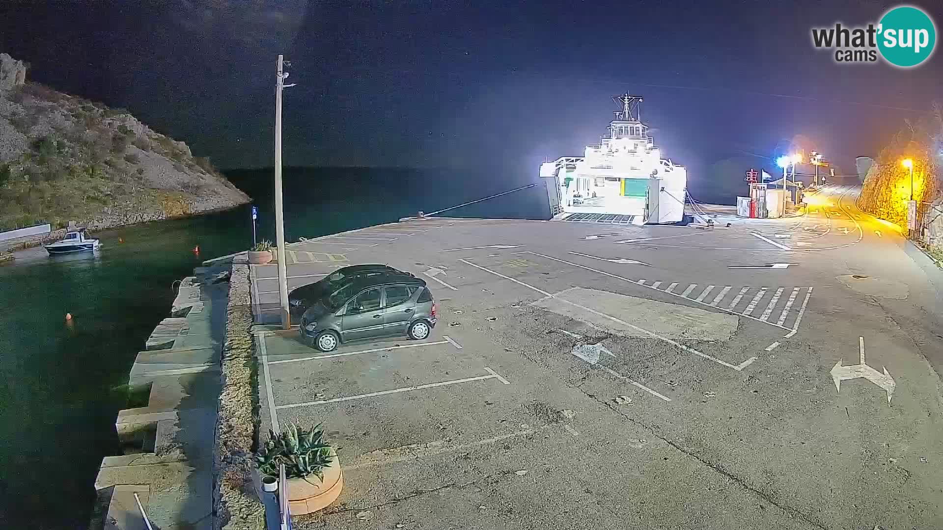 Webcam Fährhafen Prizna – zur Insel Pag