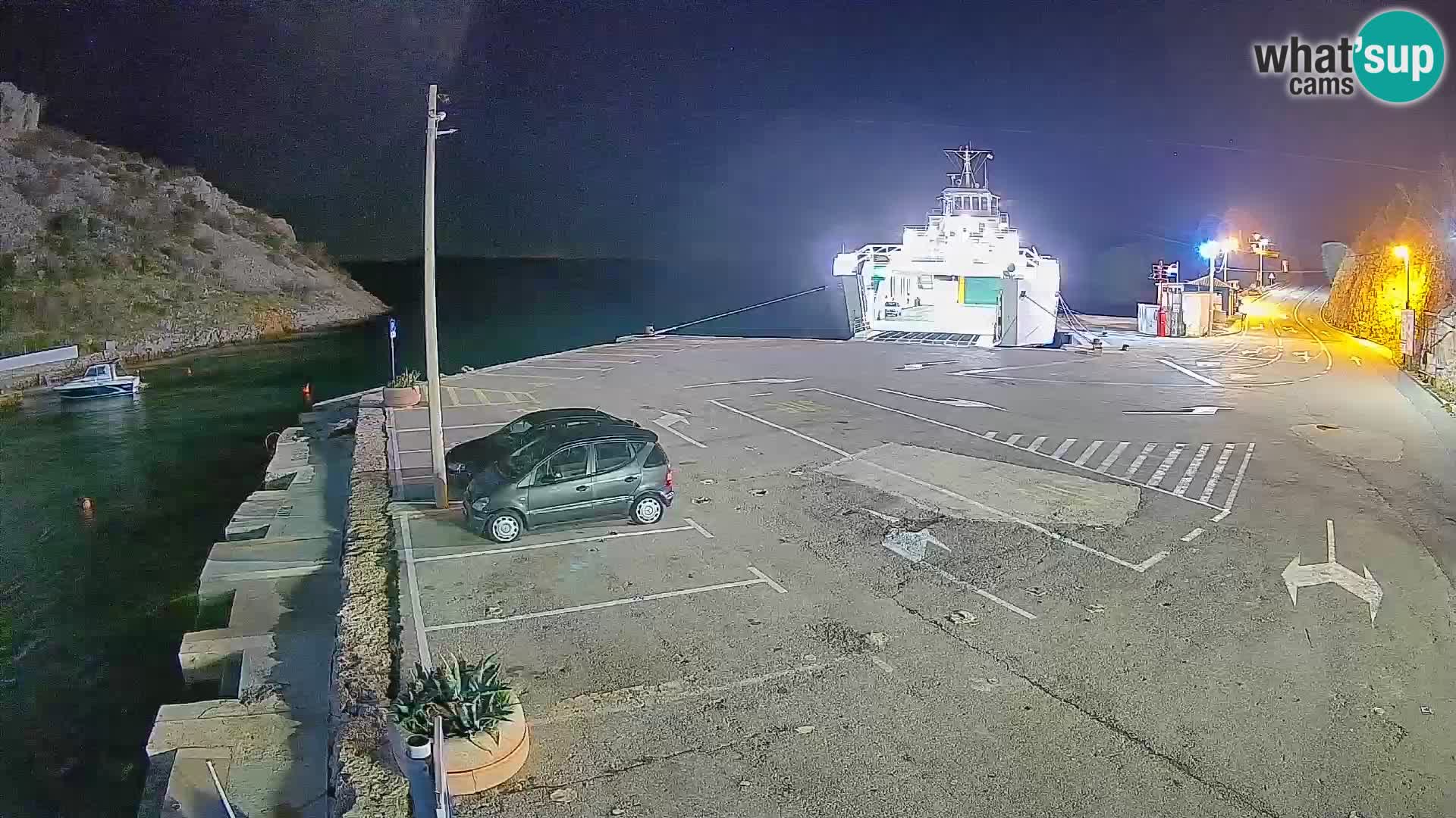 Webcam Fährhafen Prizna – zur Insel Pag