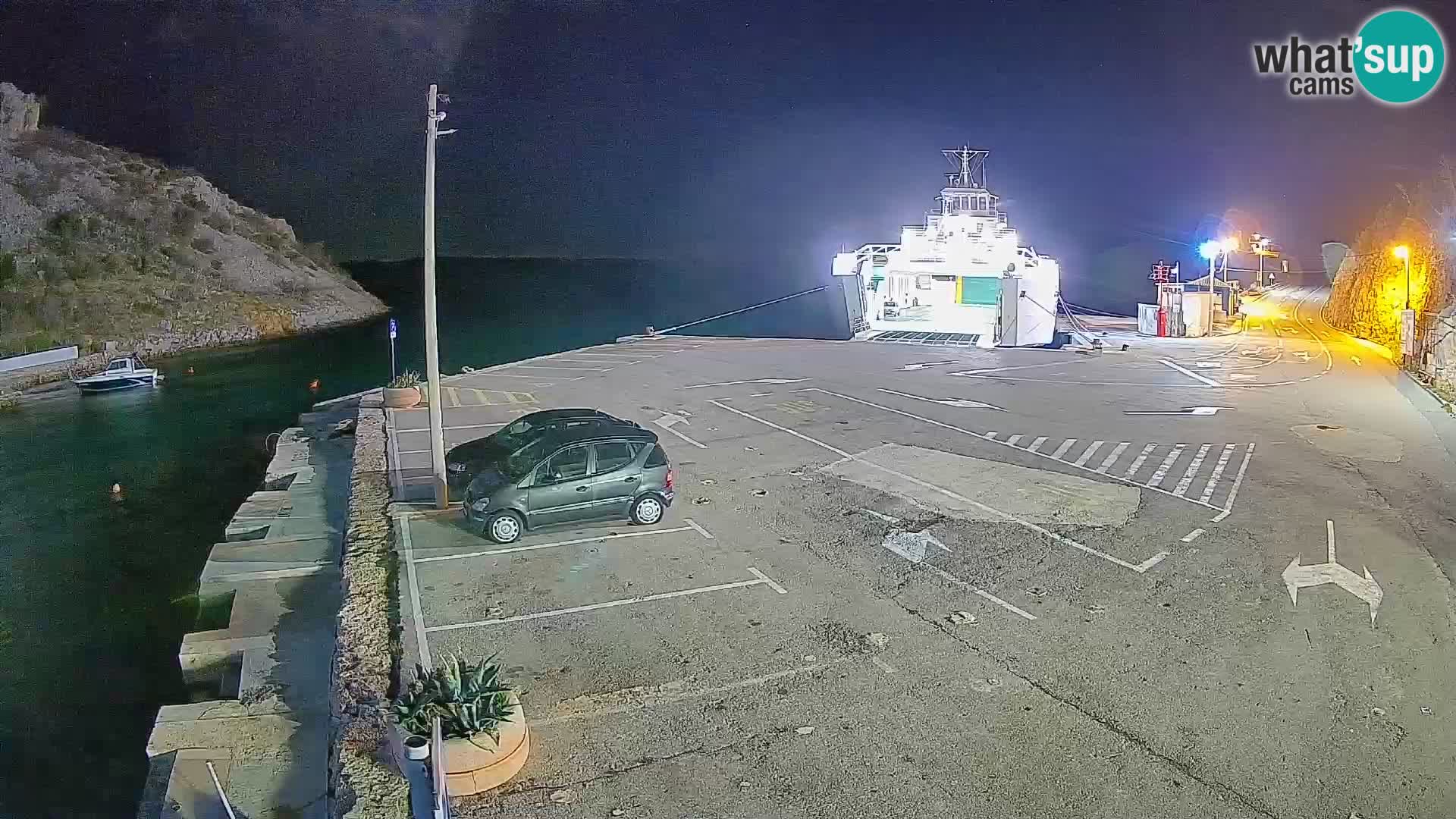 Webcam Prizna ferry port to Pag island