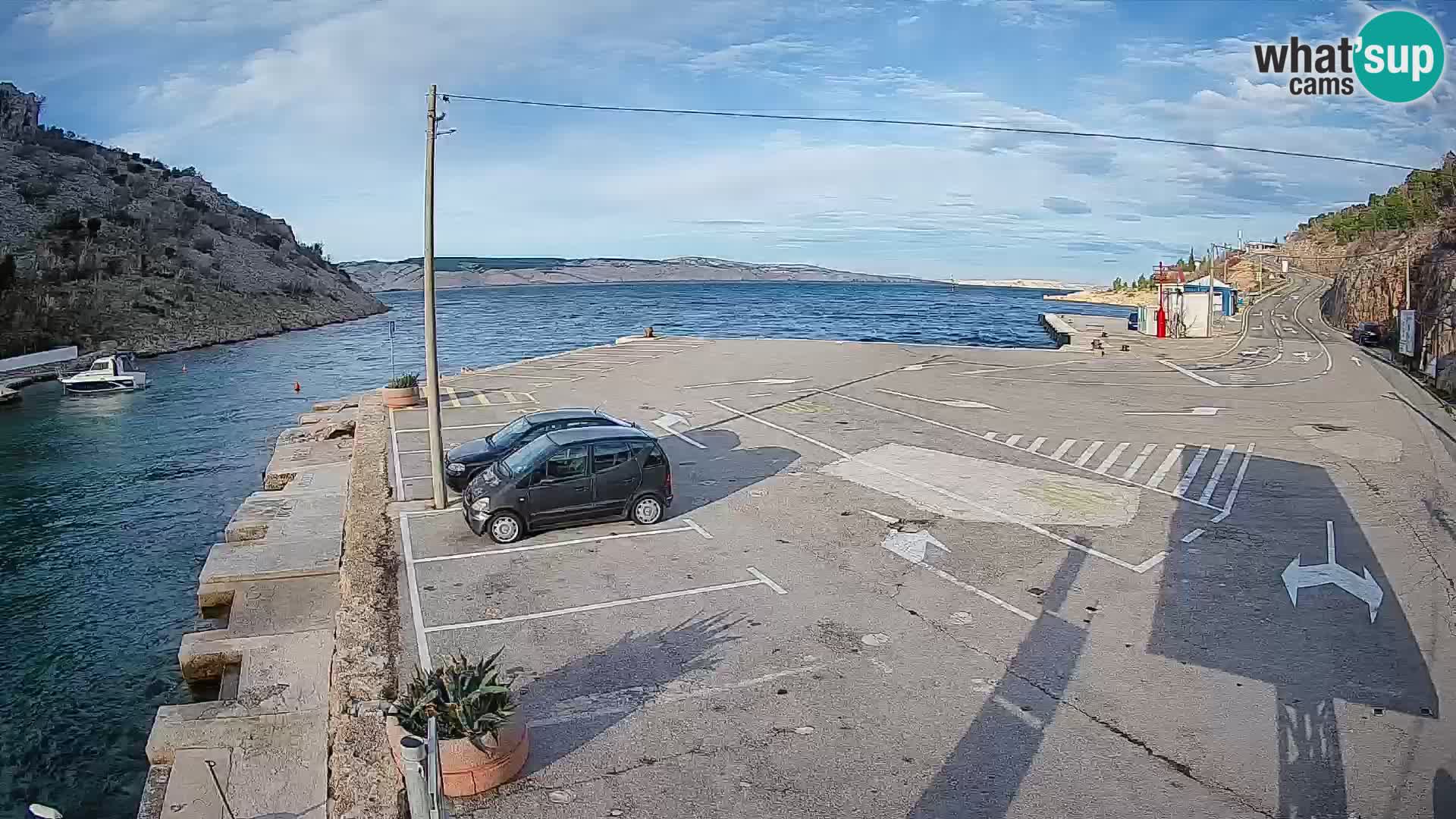 Webcam Fährhafen Prizna – zur Insel Pag
