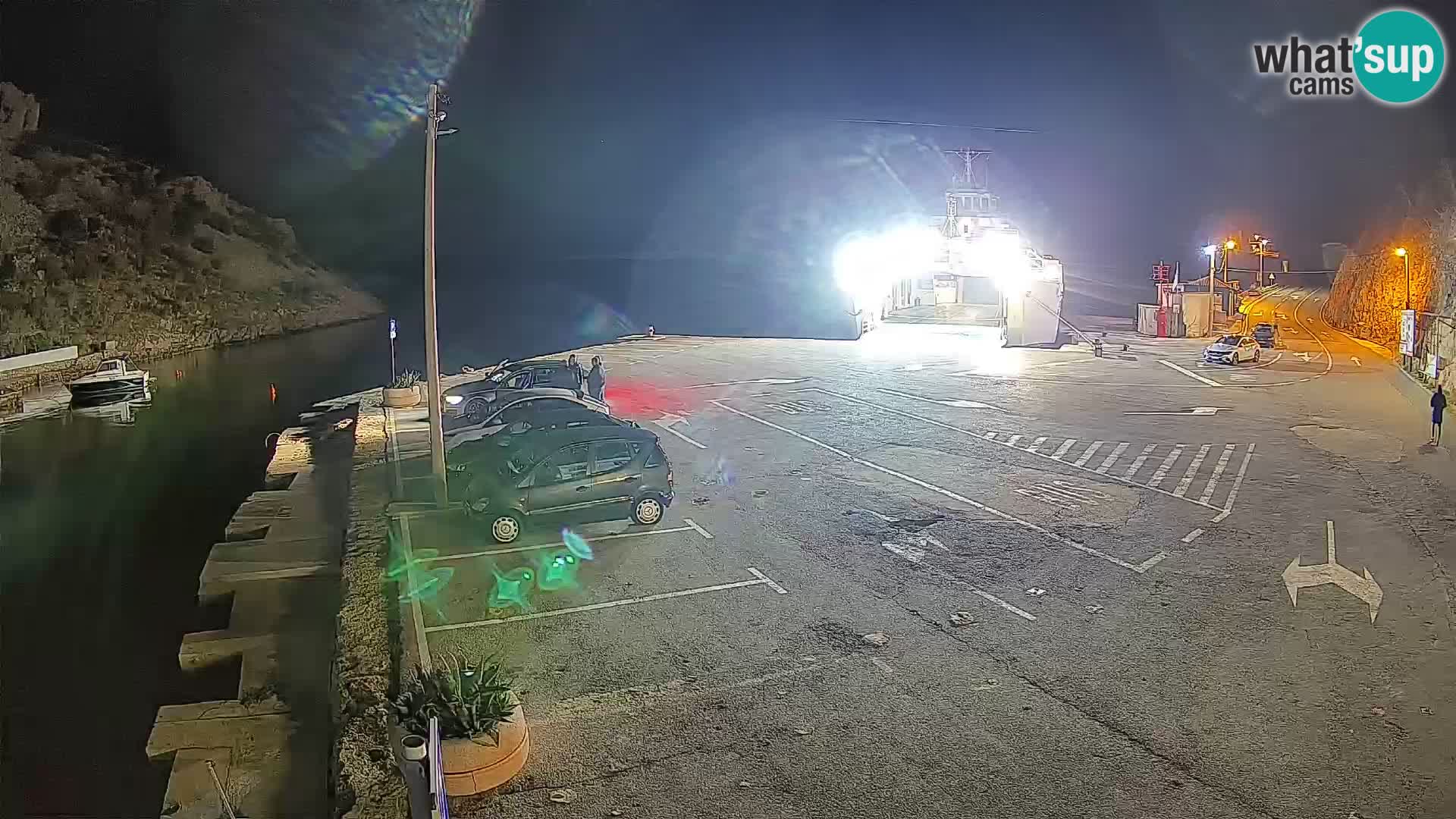 Webcam Fährhafen Prizna – zur Insel Pag