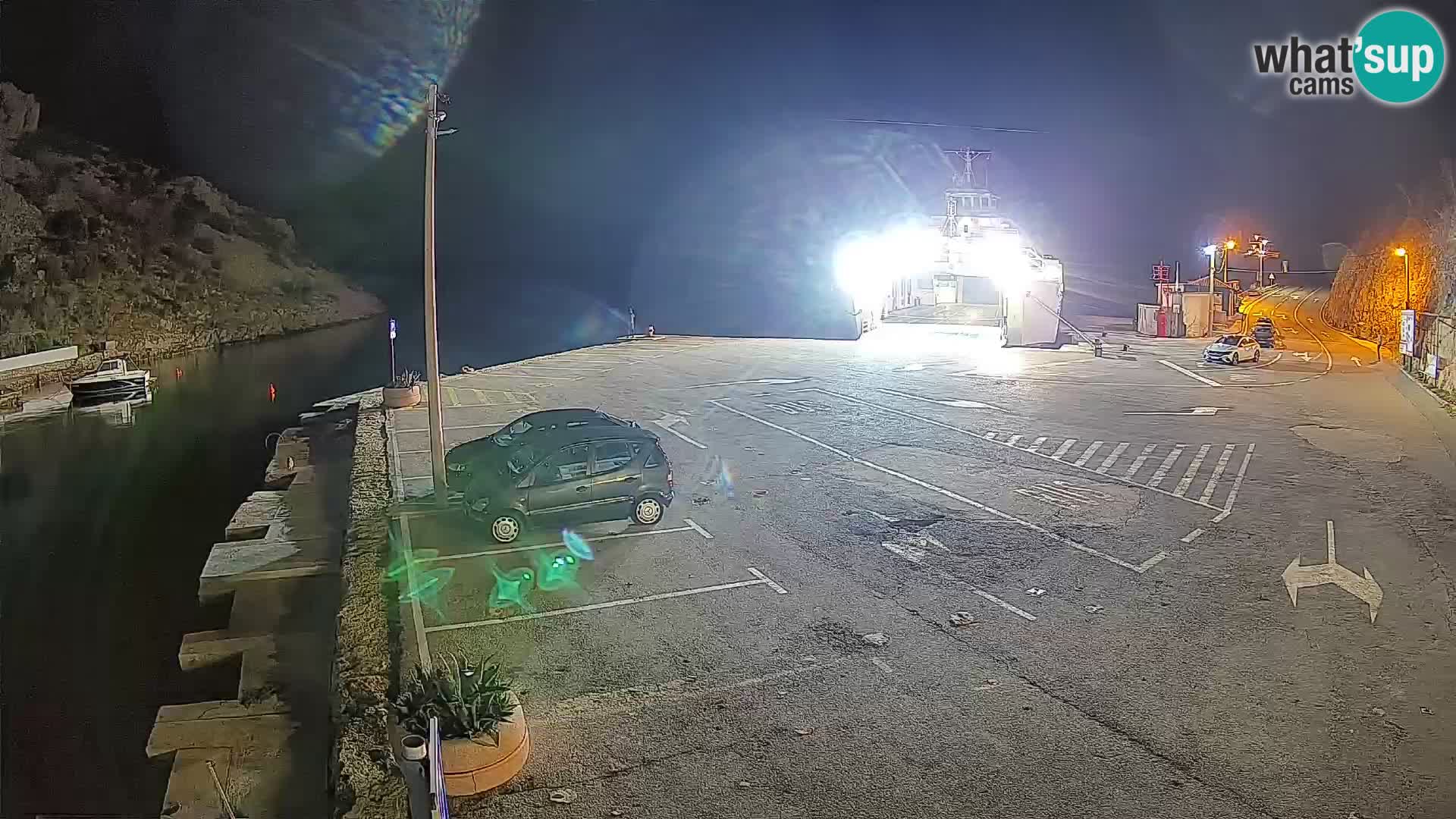 Webcam port de ferry de Prizna – vers l’île de Pag