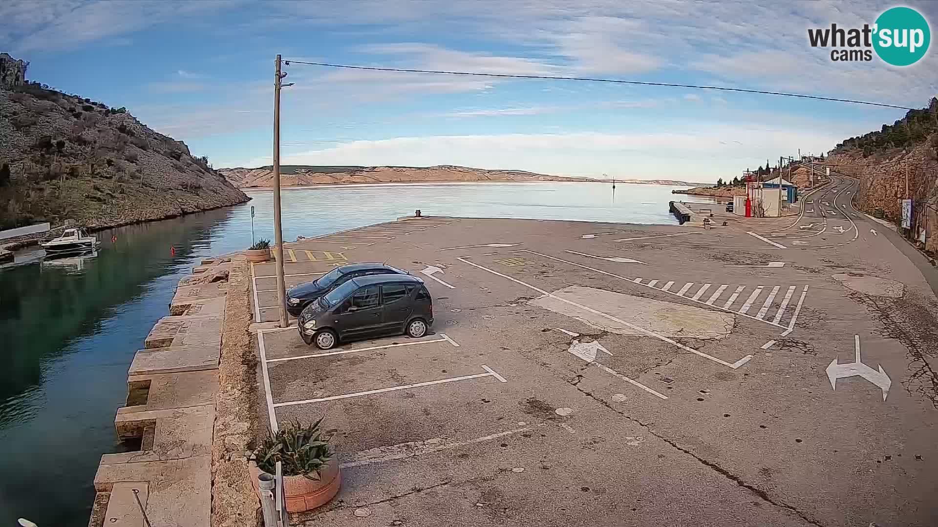 Webcam Fährhafen Prizna – zur Insel Pag