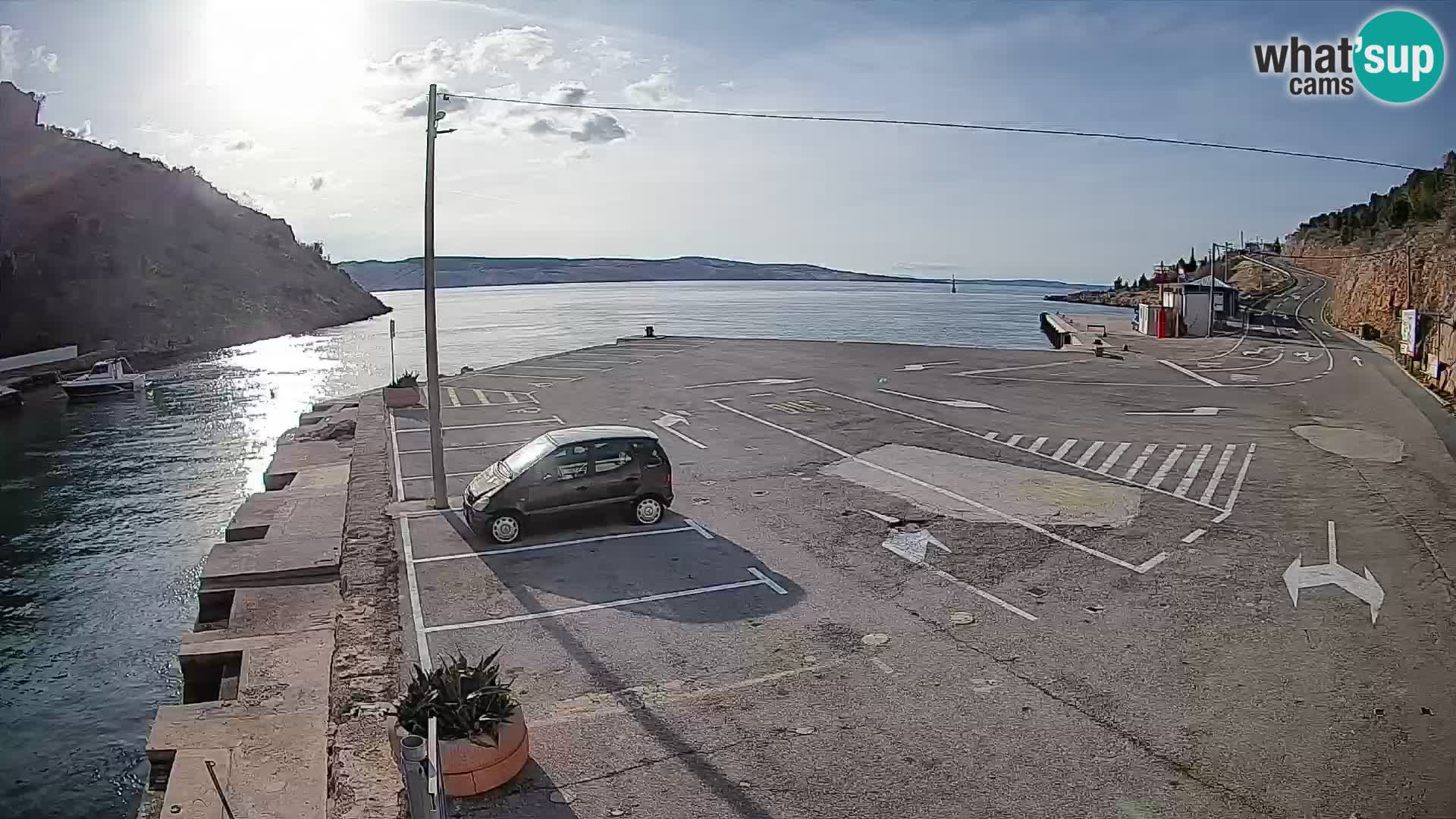 Webcam Prizna ferry port to Pag island