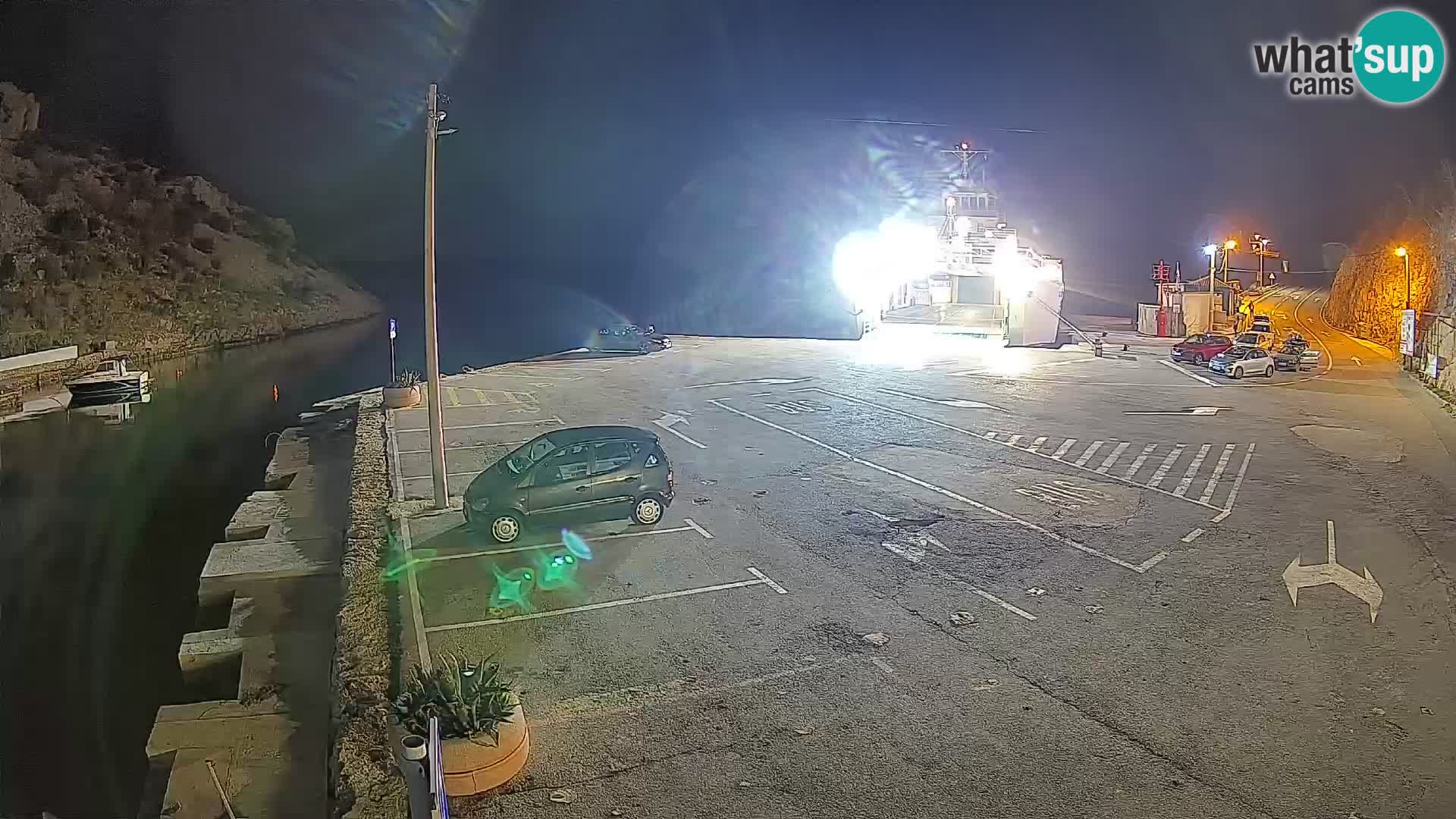 Webcam Prizna ferry port to Pag island