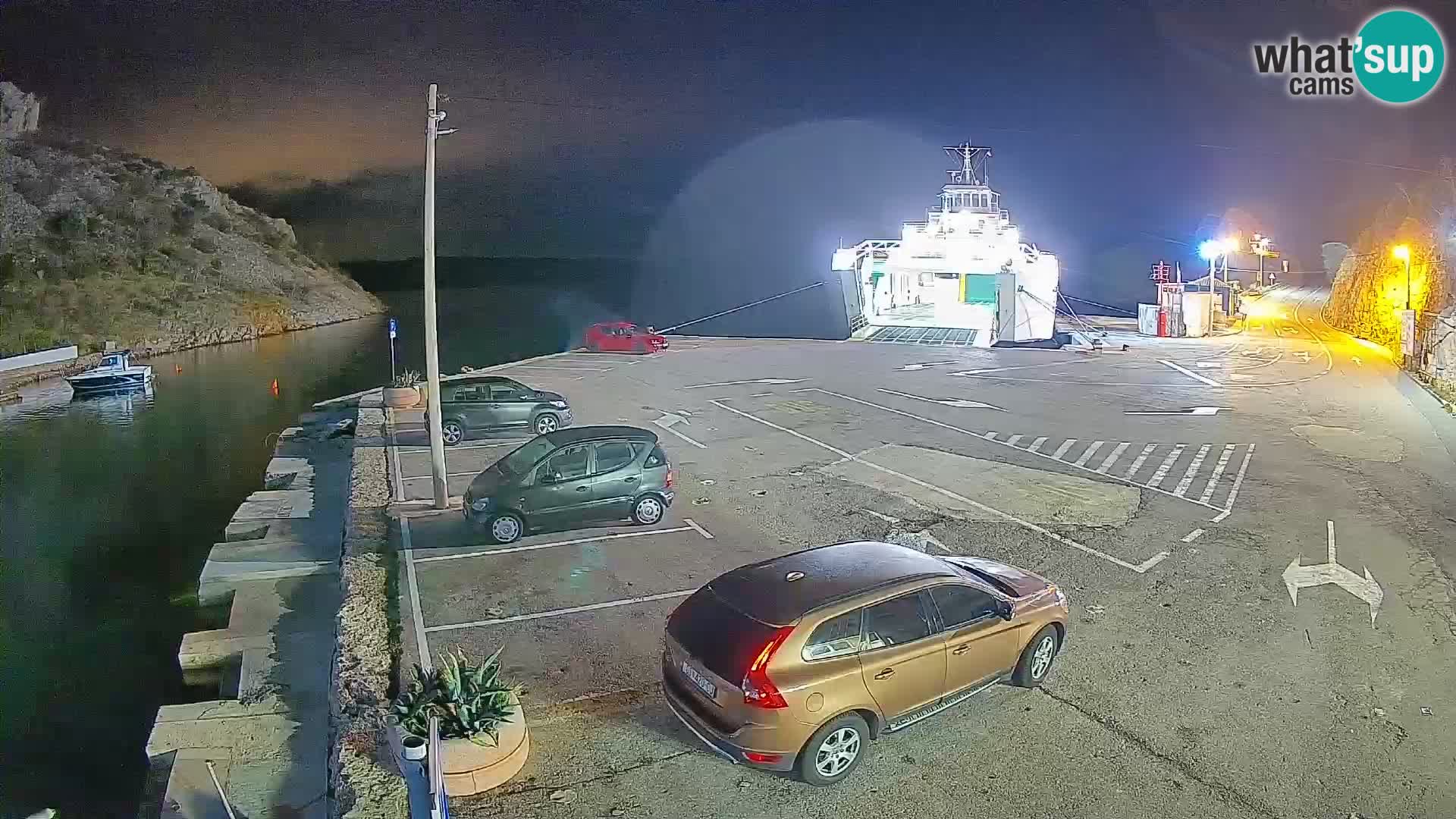 Webcam Fährhafen Prizna – zur Insel Pag
