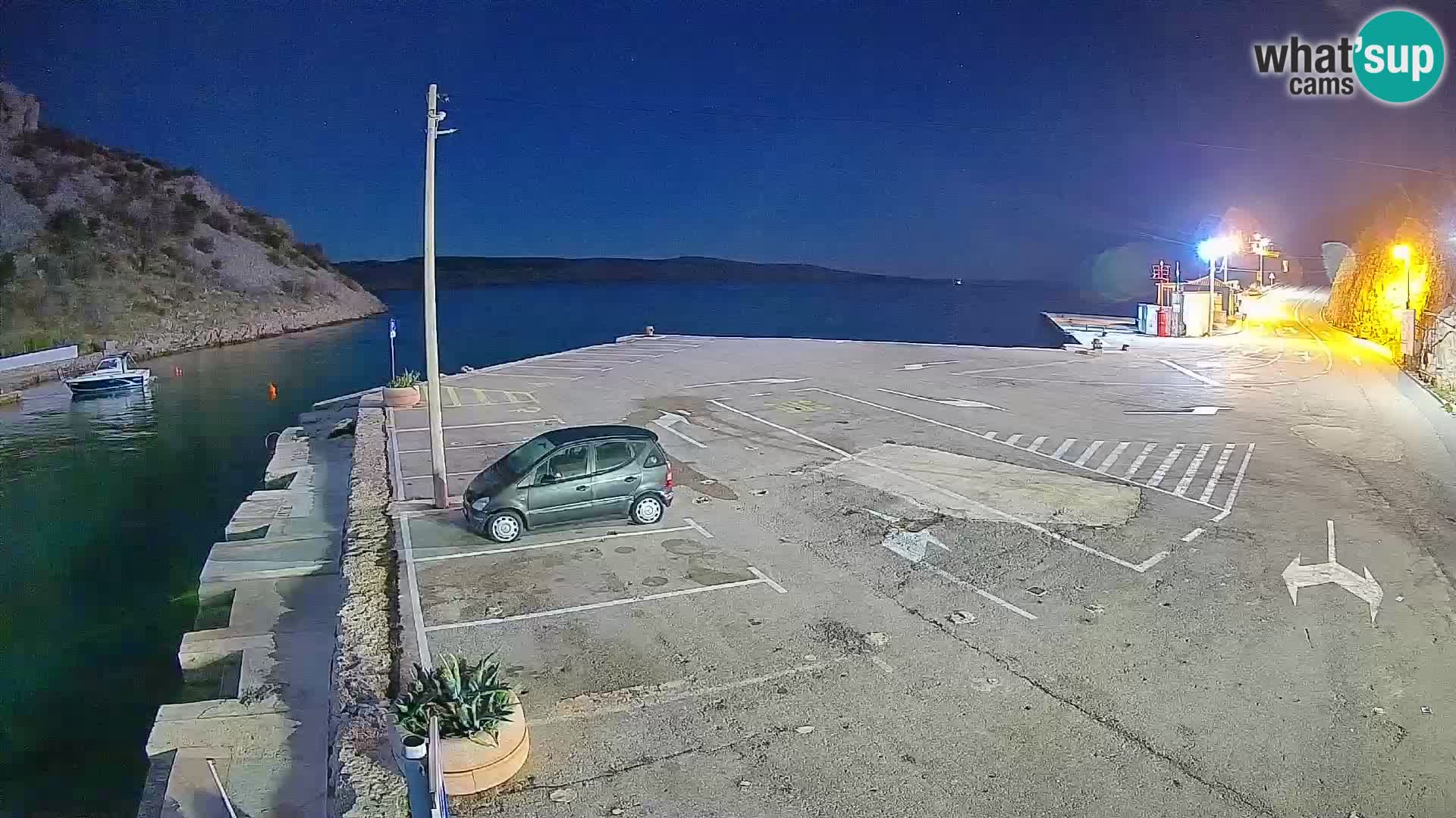 Webcam Prizna ferry port to Pag island